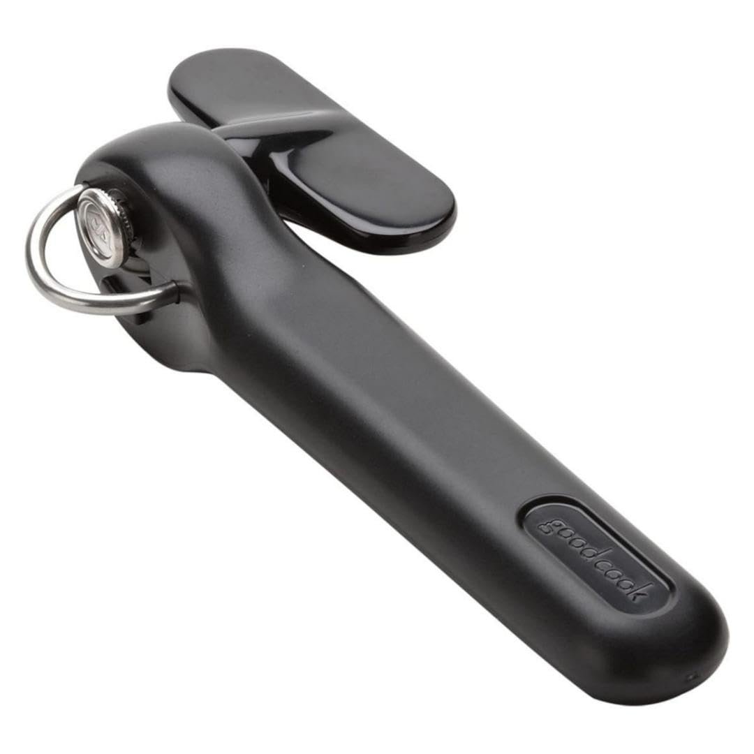 GoodCook Safe-Cut Can Opener with Easy Turn Knob, Black