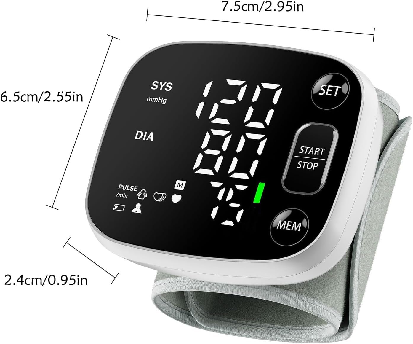 Oklar Wrist Blood Pressure Monitor, FDA Cleared Rechargeable BP Machine - Image 8