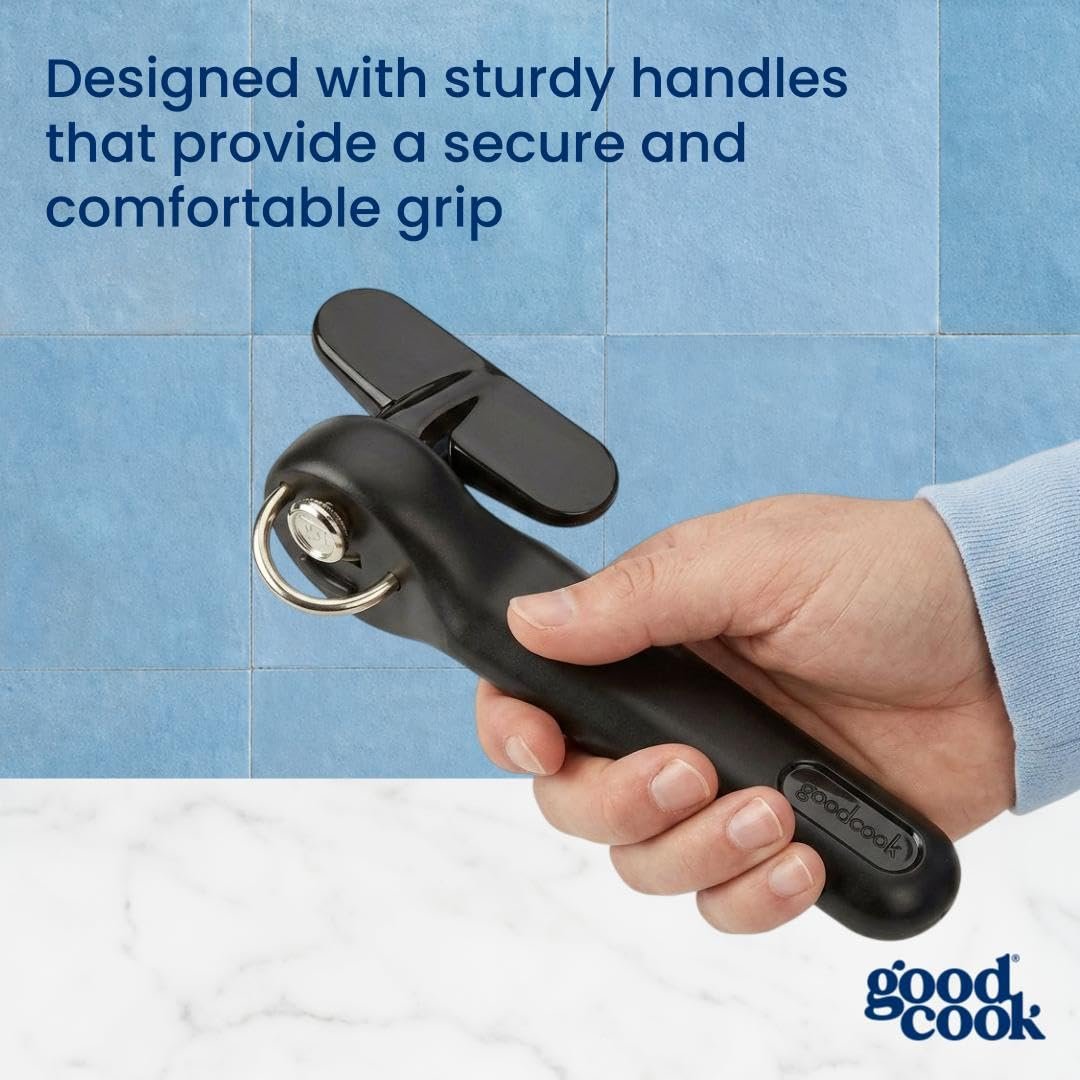 GoodCook Safe-Cut Can Opener with Easy Turn Knob, Black - Image 7