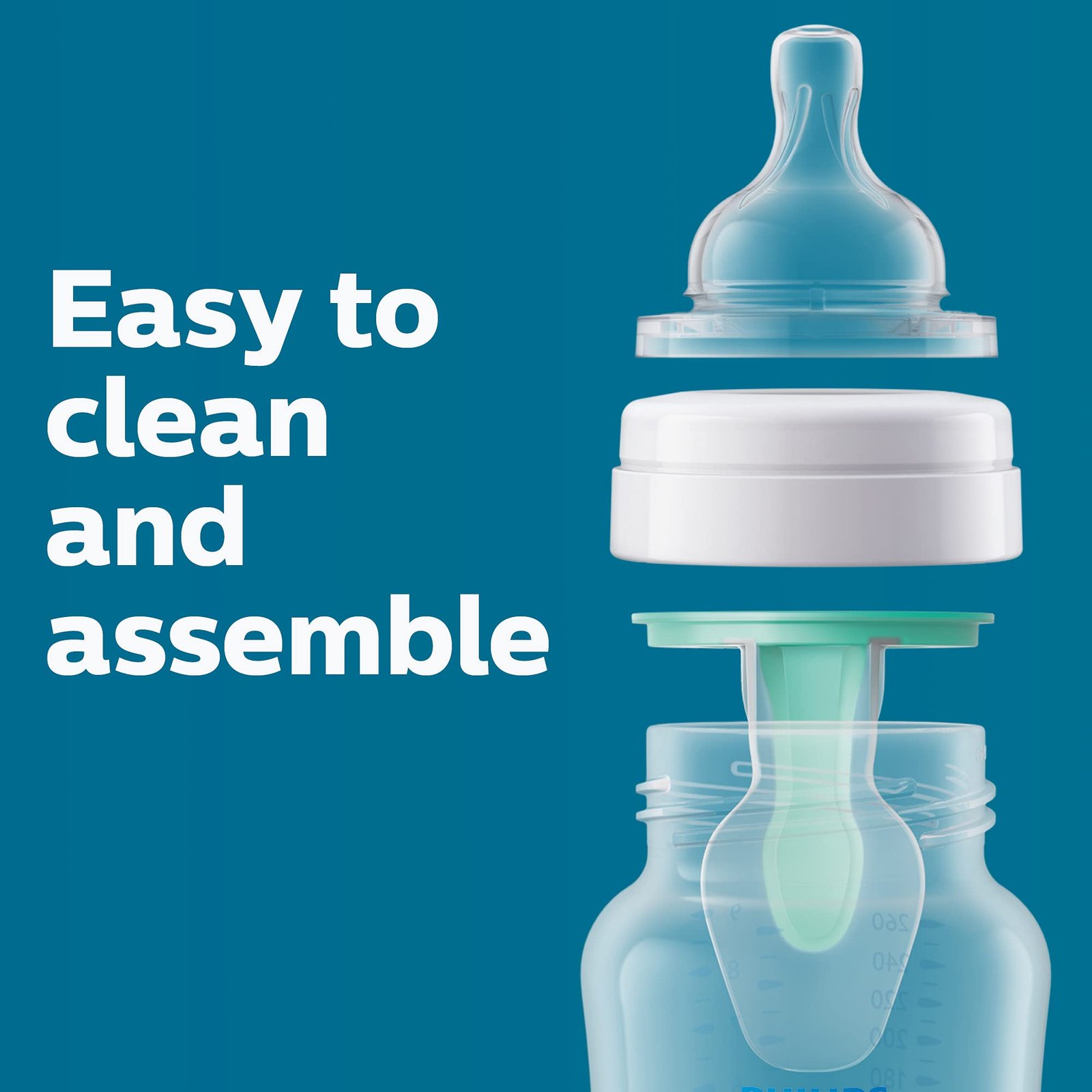 Philips Avent Anti-Colic Baby Bottle with AirFree Vent, Medium Flow, 9 oz - Image 6