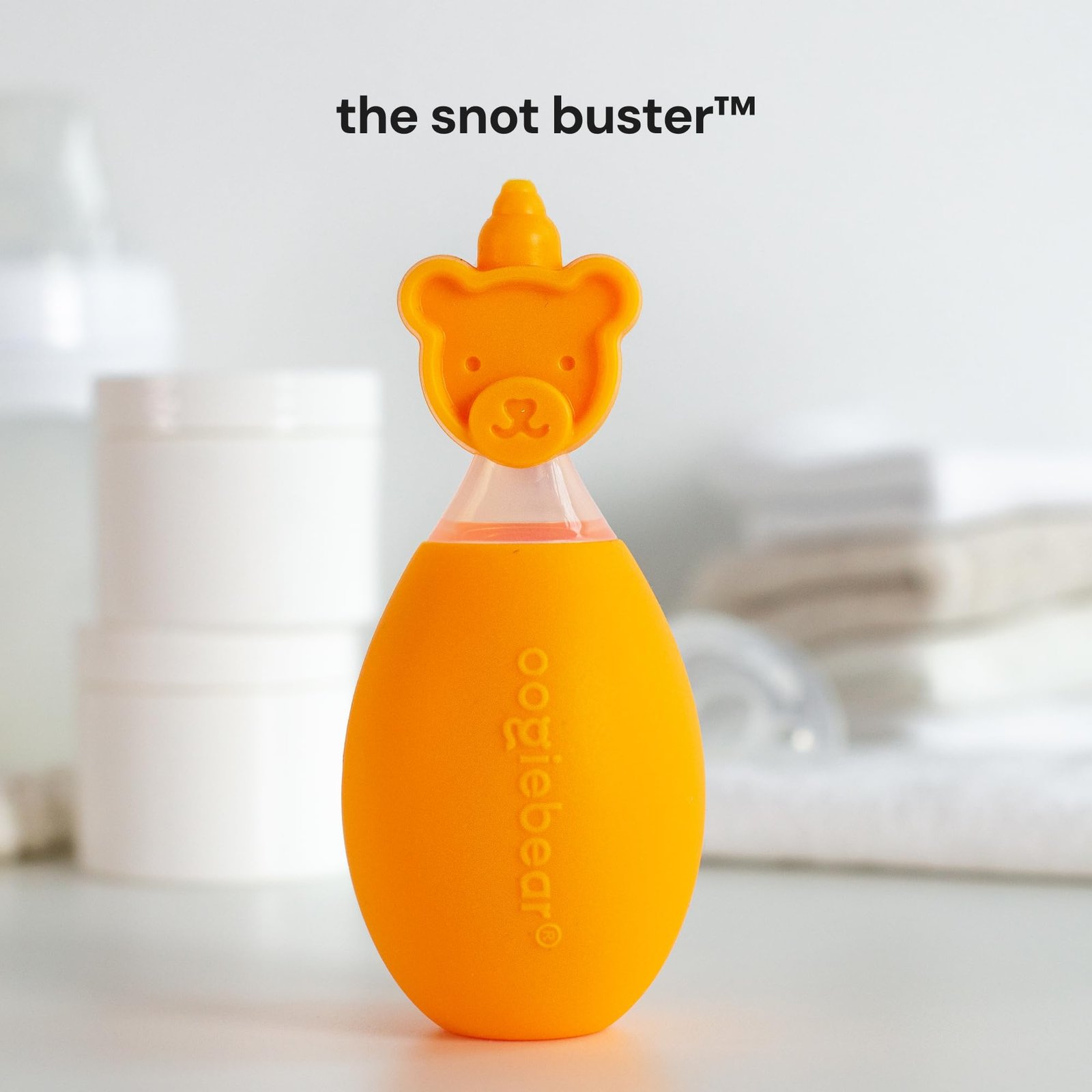 oogiebear Baby Nose Aspirator & Ear Syringe, Manual Strong-Suction, Orange - Image 6