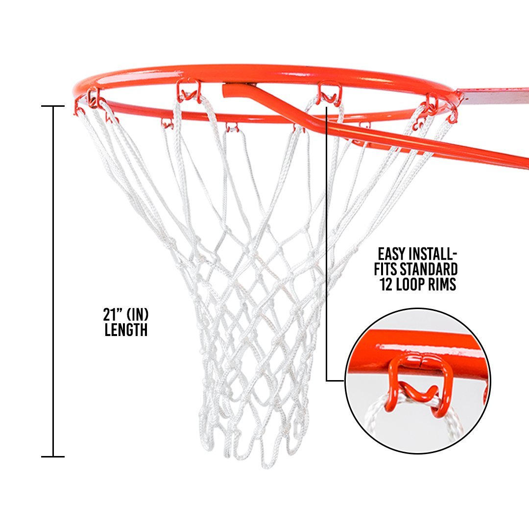 Basketball Net Replacement Heavy Duty - 12 Loop All Weather Hoop Net - Image 5