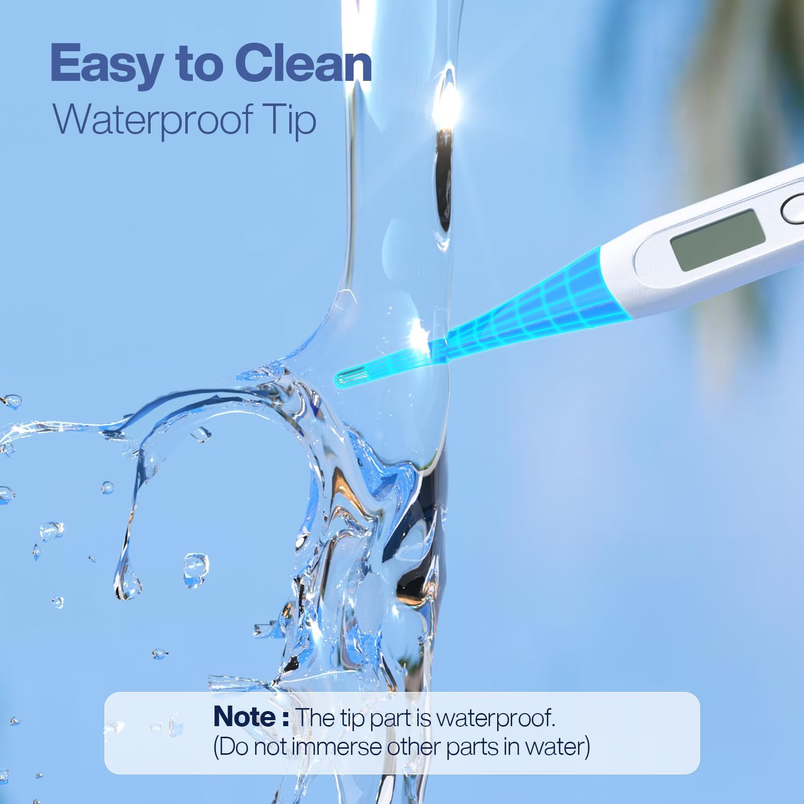 Boncare 10 Seconds Oral Thermometer for Adults and Kids, Light Blue - Image 5