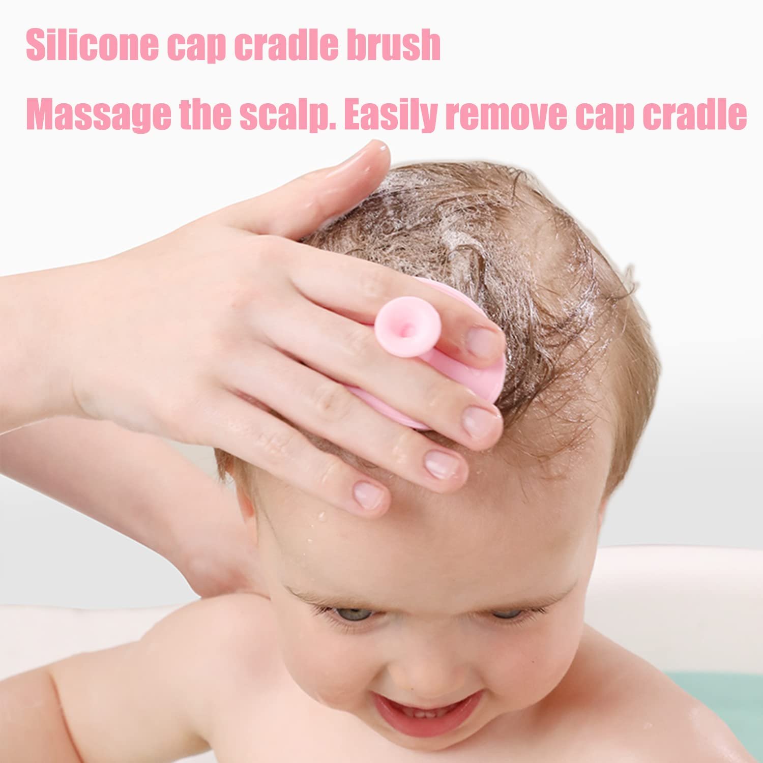 Baby Hair Brush, Cradle Cap Brush, Baby Hair Comb, Baby Hair Brush and Comb Set for Newborns & Toddlers, Baby Brush Soft Bristles, Ideal for Cradle Cap, Perfect Baby Registry Gift (Pink) - Image 4