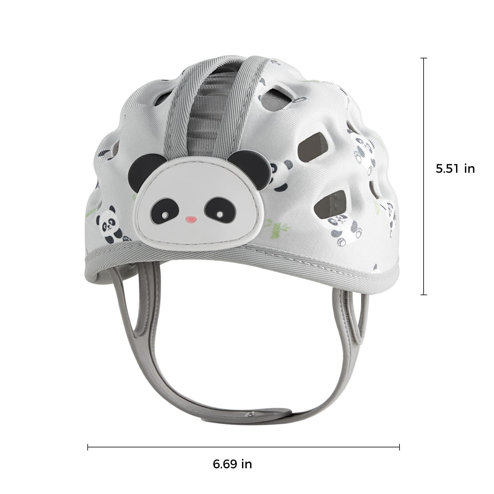 Cute Baby Head Protector - Ultra Light Baby Helmet for Crawling Walking, Soft Cushion Breathable Toddler Helmets for 6-24 Months, Adjustable Infant Safety Headguard (Panda) - Image 6