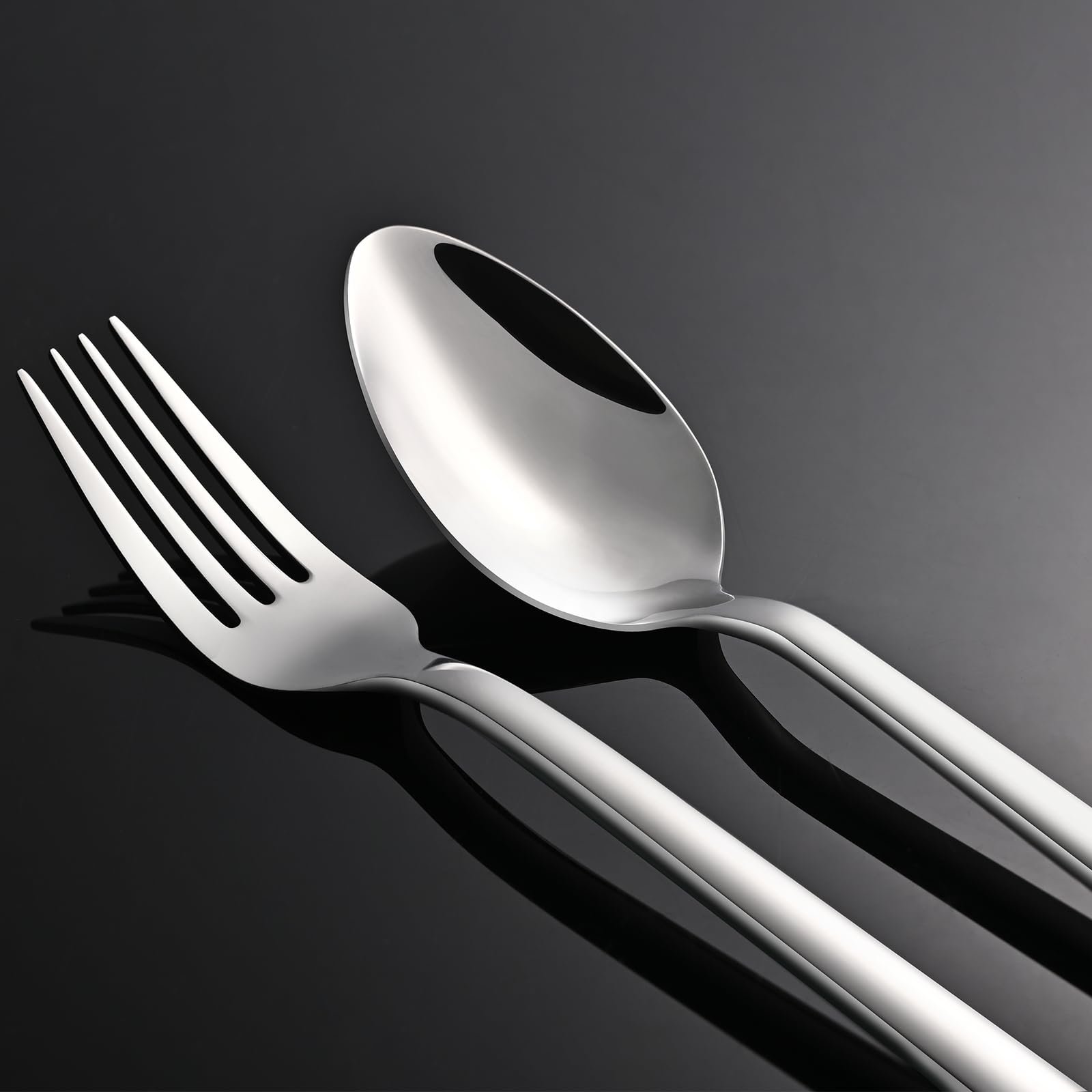 KINGSTONE Silverware Set, 20 Piece Flatware Cutlery Set for 4, 18/10 Stainless Steel Silverware Mirror Polished Dishwasher Safe for Home, Restaurant, Wedding, Party(Silver, 20 pieces for 4) - Image 6