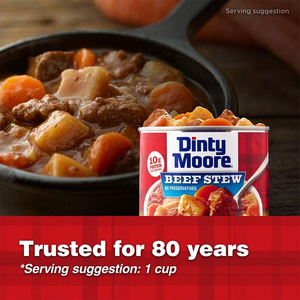 DINTY MOORE Beef Stew with Potatoes & Carrots, Canned Food, 15oz x12 - Image 7