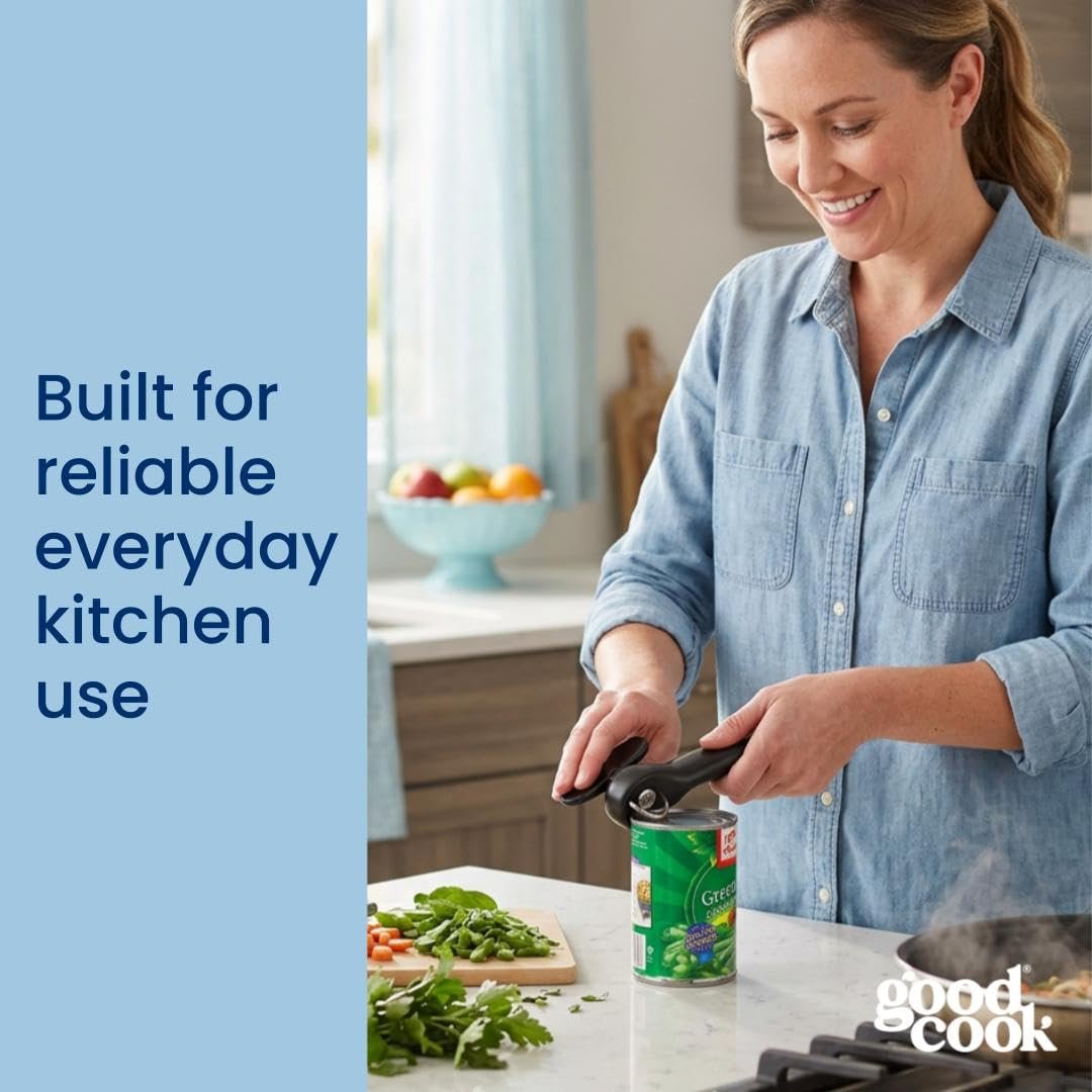 GoodCook Safe-Cut Can Opener with Easy Turn Knob, Black - Image 9