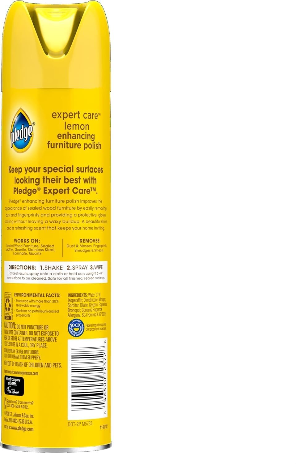 Pledge Expert Care Enhancing Furniture Polish, Lemon, 9.7 oz, (1-Pack) - Image 10