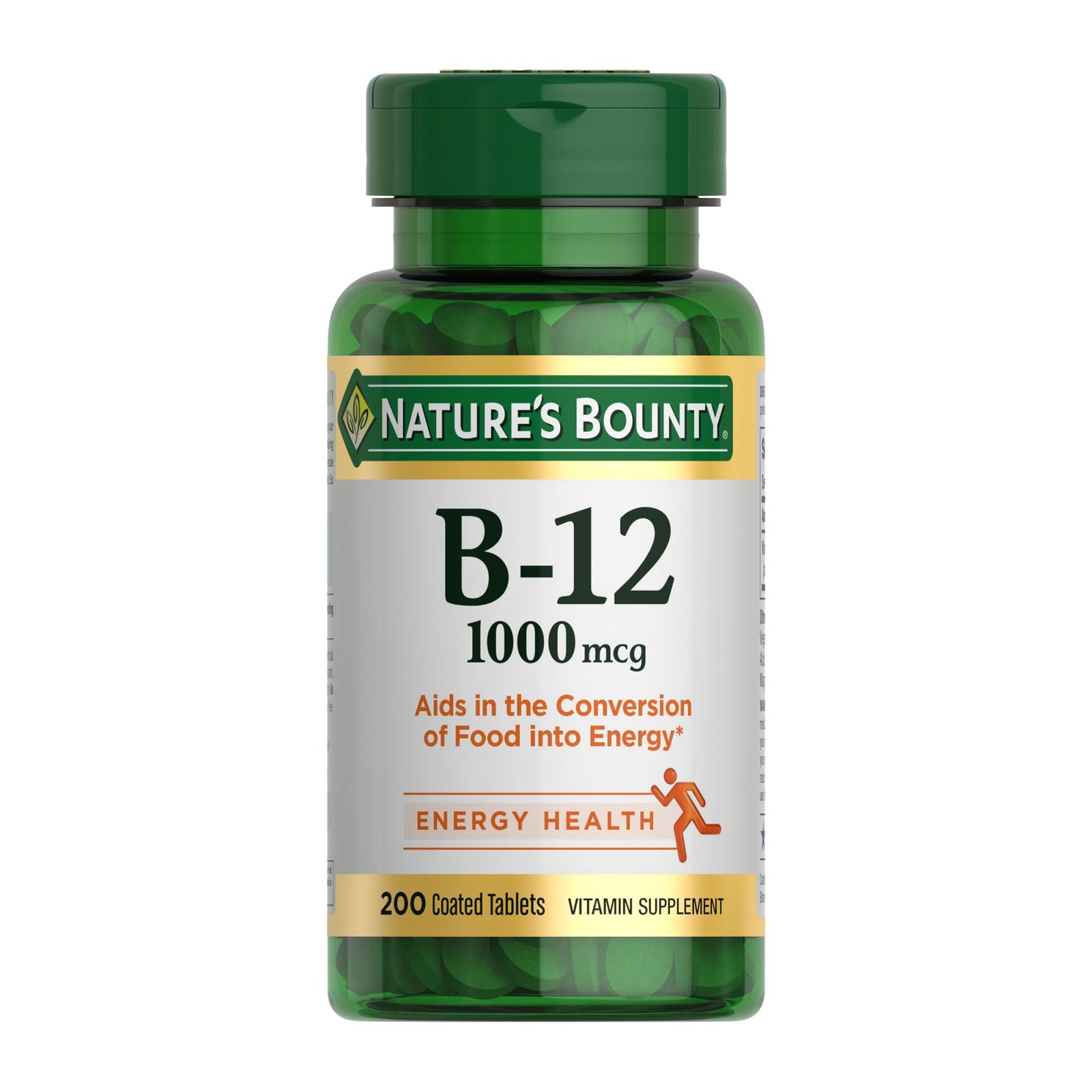 Nature's Bounty Vitamin B12 1000 mcg Caplets, 200 ct