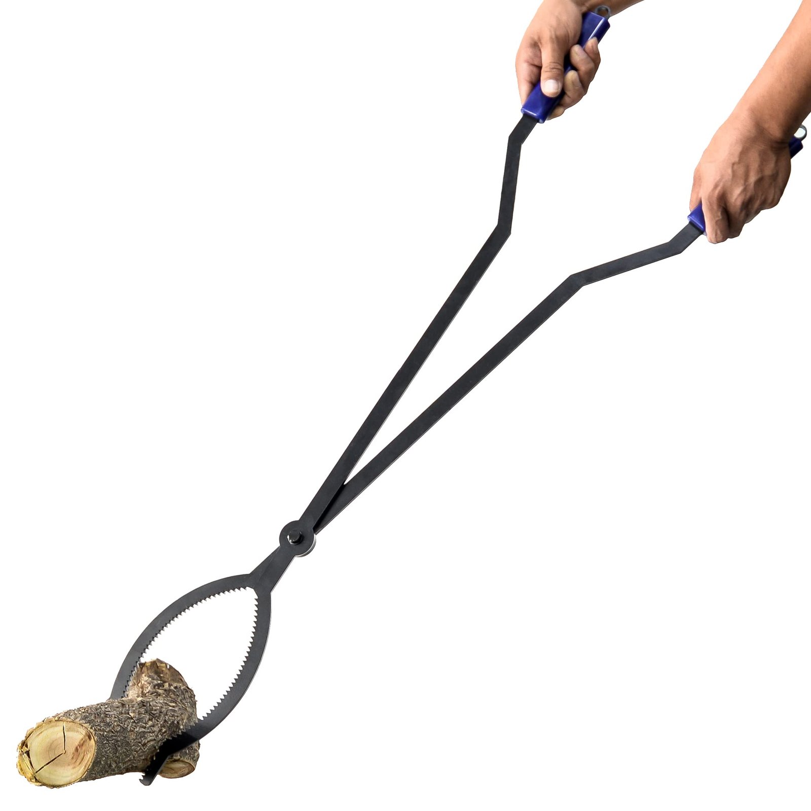 CKLT 40in Heavy Duty Fire Tongs with Scissor Shape Serrated