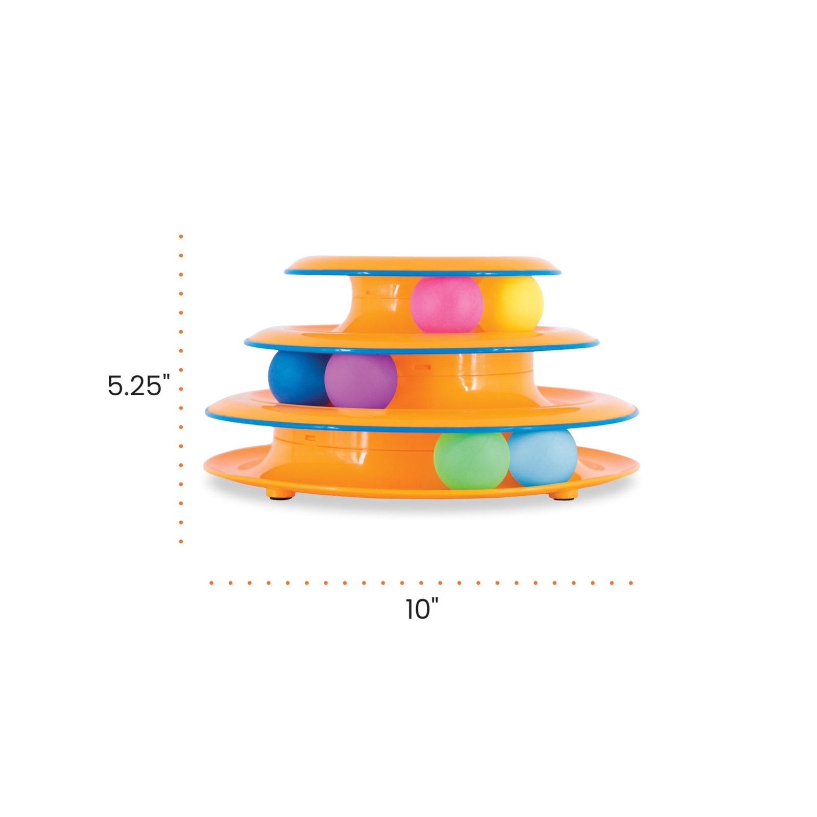 Catstages Tower of Tracks Interactive Cat Toy, 6 Spinning Balls, 10" x 5.3" - Image 8