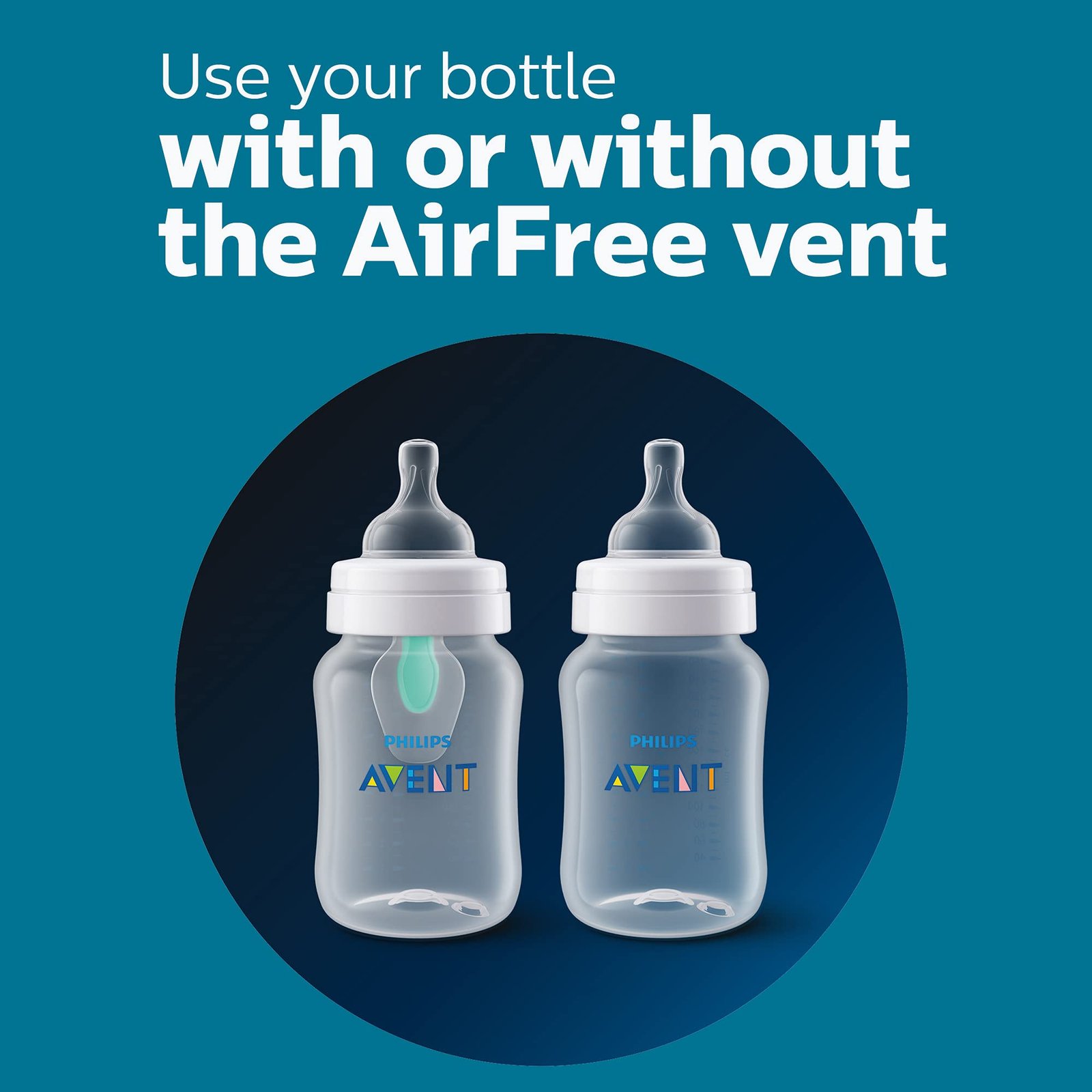 Philips Avent Anti-Colic Baby Bottle with AirFree Vent, Medium Flow, 9 oz - Image 8