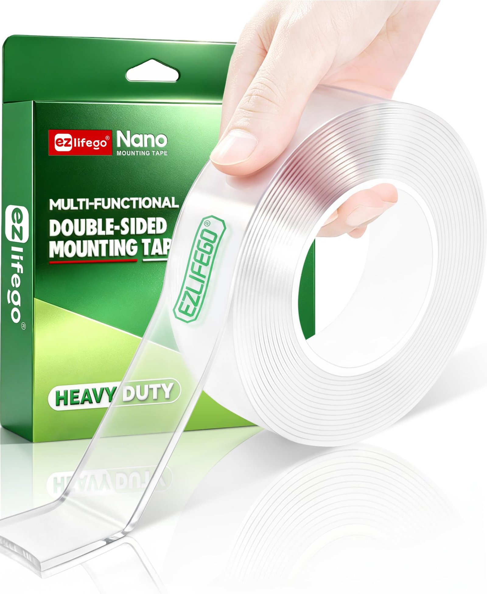 EZlifego Heavy Duty Invisible Bond Nano Double Sided Mounting Tape, 9.85FT
