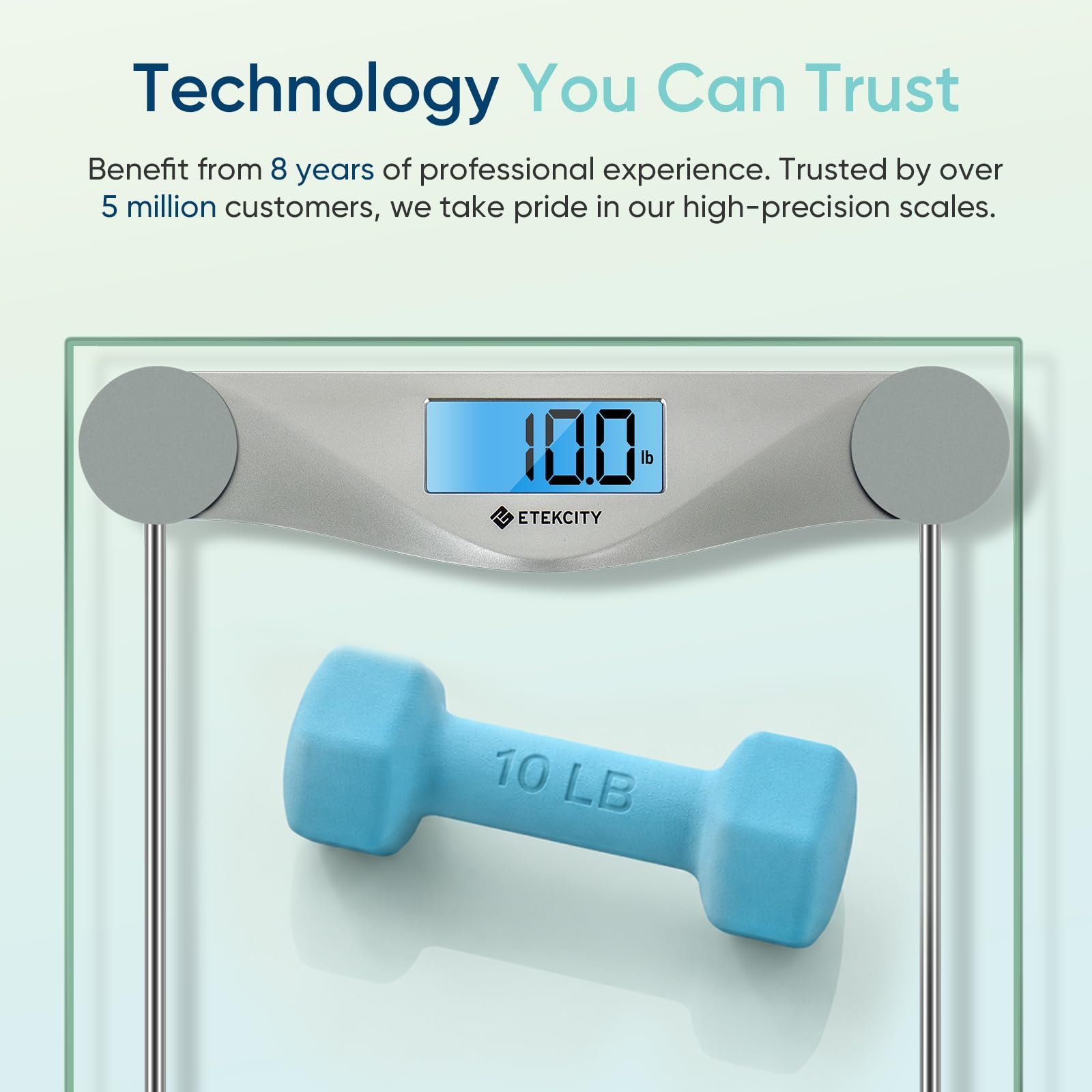 Etekcity Digital Body Weight Bathroom Scale, 6mm Tempered Glass, 400 lbs - Image 2