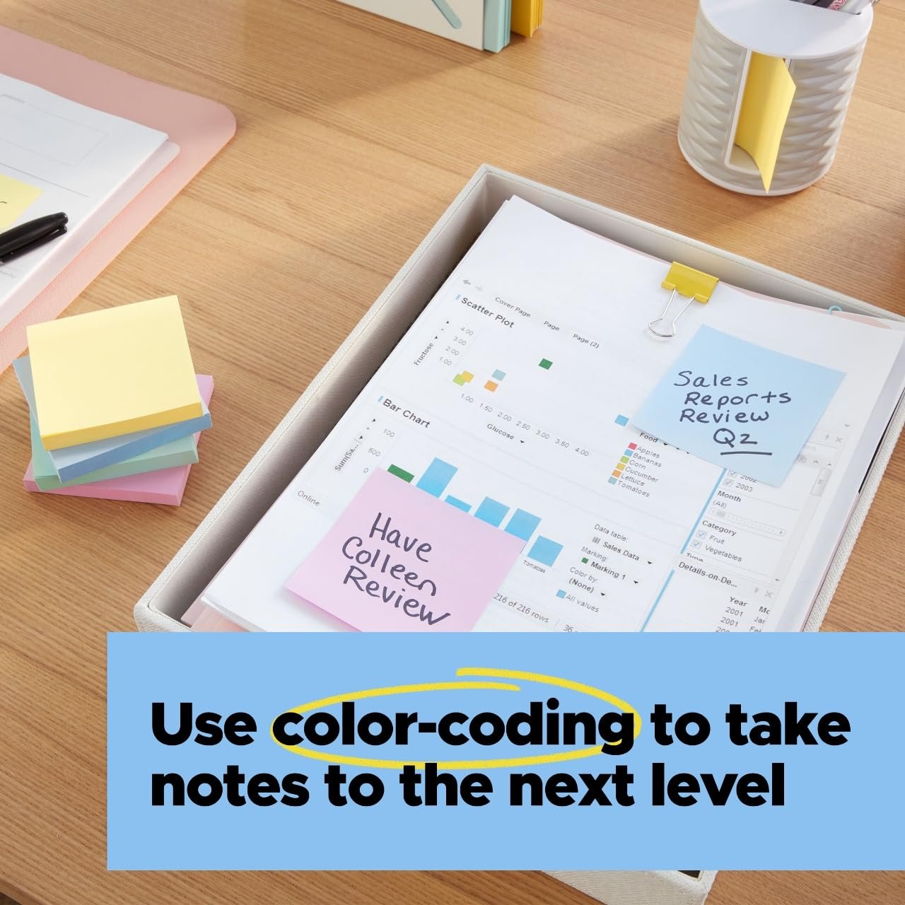 Post-it 100% Recycled Super Sticky Notes, 3 x 3 in, Pastels, 5 Pads - Image 8