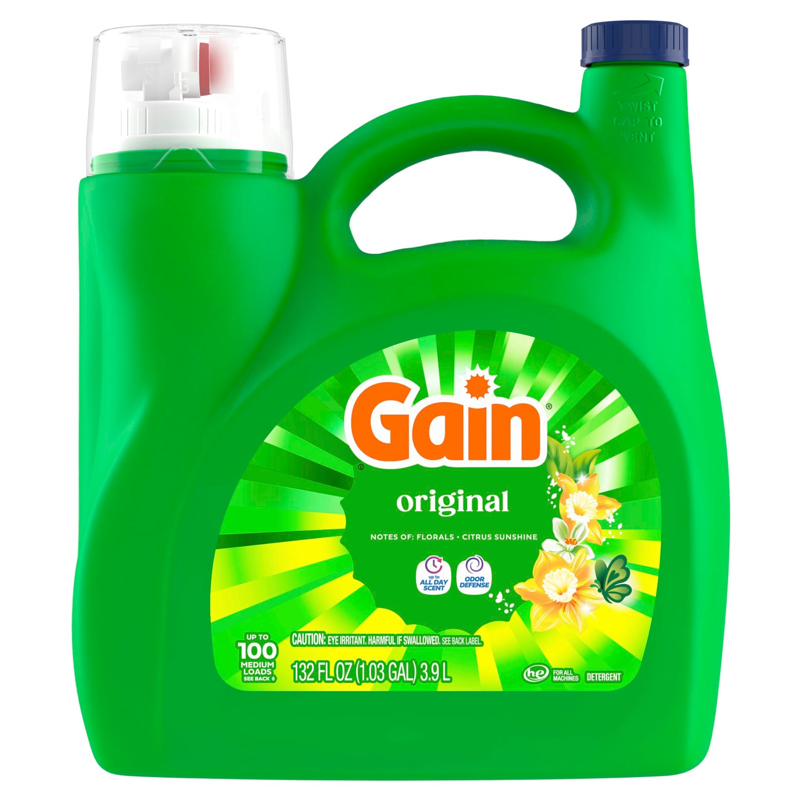 Gain Liquid Laundry Detergent, Freshness, Odor Defense, High Efficiency Washing Machine Liquid Laundry Soap, Original Scent, 132 fl oz, 100 Loads (Packaging May Vary) - Image 12