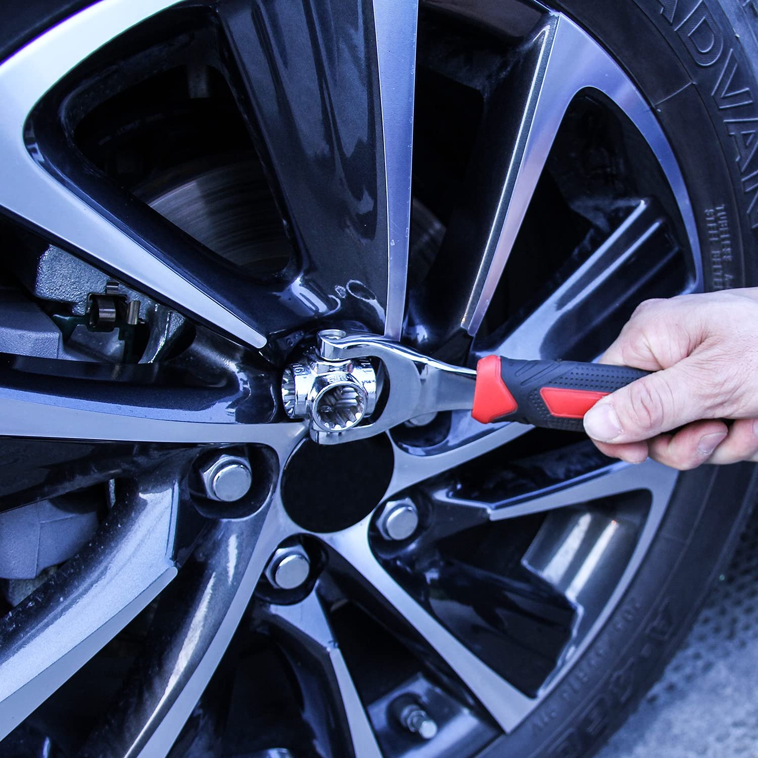 GOSWIFT 48 In 1 Universal Socket Wrench, Chrome Vanadium Steel, Multi-function Wrench Tool with 360 Degree Rotating Head Spanner Tool for Home and Car Repair