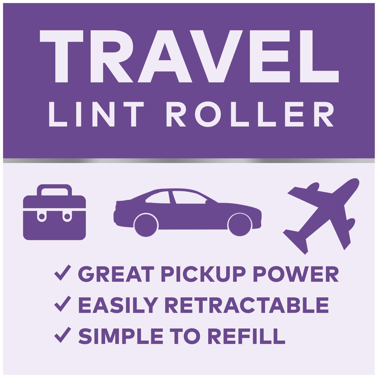Scotch-Brite Mini Travel Lint Roller, Works Great On Pet Hair, 30 Sheets - Image 3