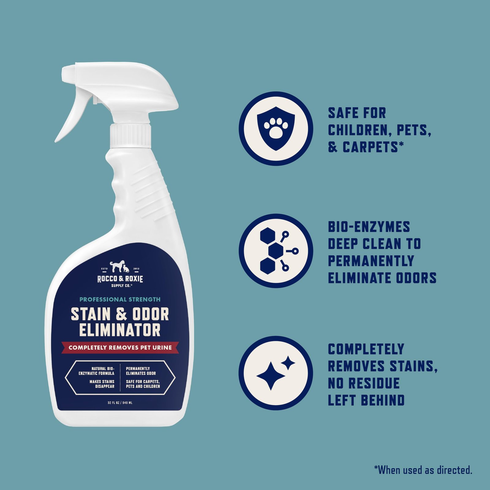 Rocco & Roxie Enzyme Stain & Odor Eliminator, 32 Fl Oz - Image 3