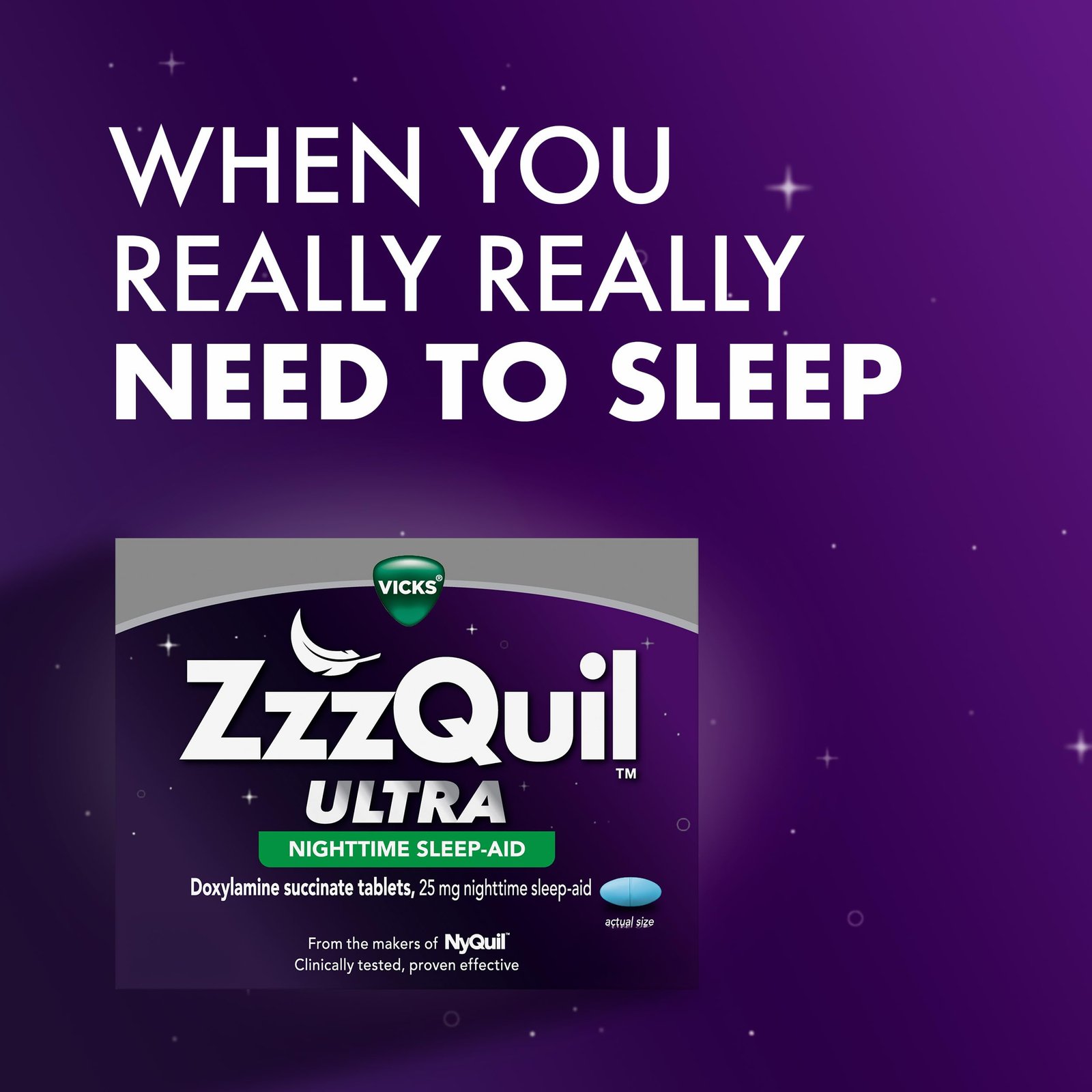 ZzzQuil, Ultra, Sleep Aid, Doxylamine Succinate 25mg, Sleep Aids for Adults, Nighttime Sleep Aid, 48 Count - Image 4