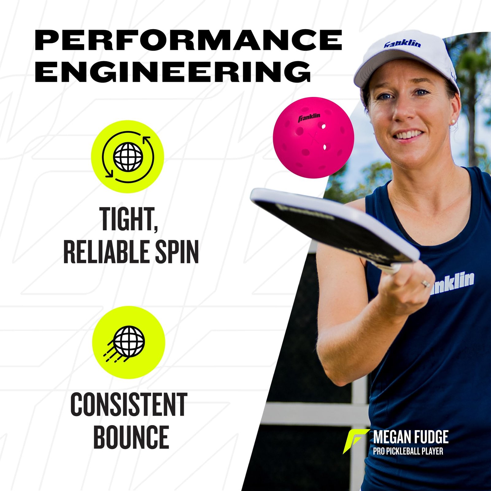 Franklin Sports Pickleball-x Performance 40 Outdoor Balls-Pink - Image 3