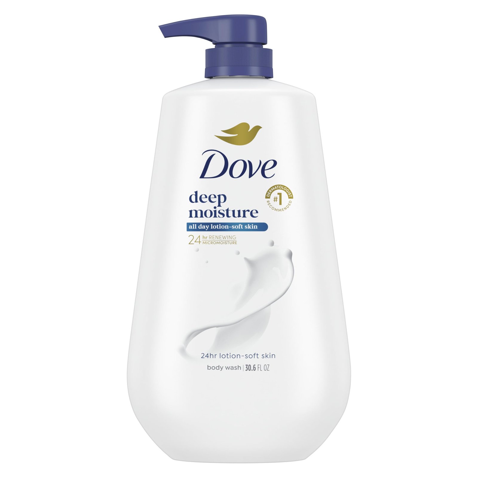 Dove Deep Moisture Body Wash, 30.6 oz Pump, Sulfate Free