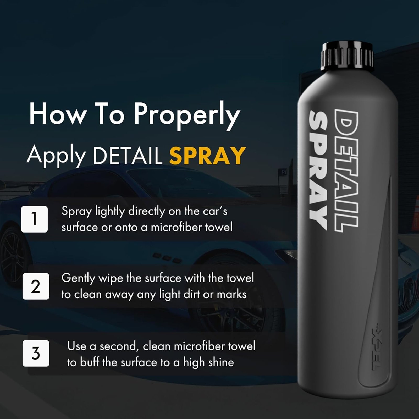 XPEL Detail Spray, 16oz - High-Gloss Professional Detailing and Cleaning Spray Enhances Car's Exterior with Streak-Free Finish and Shine - Image 4