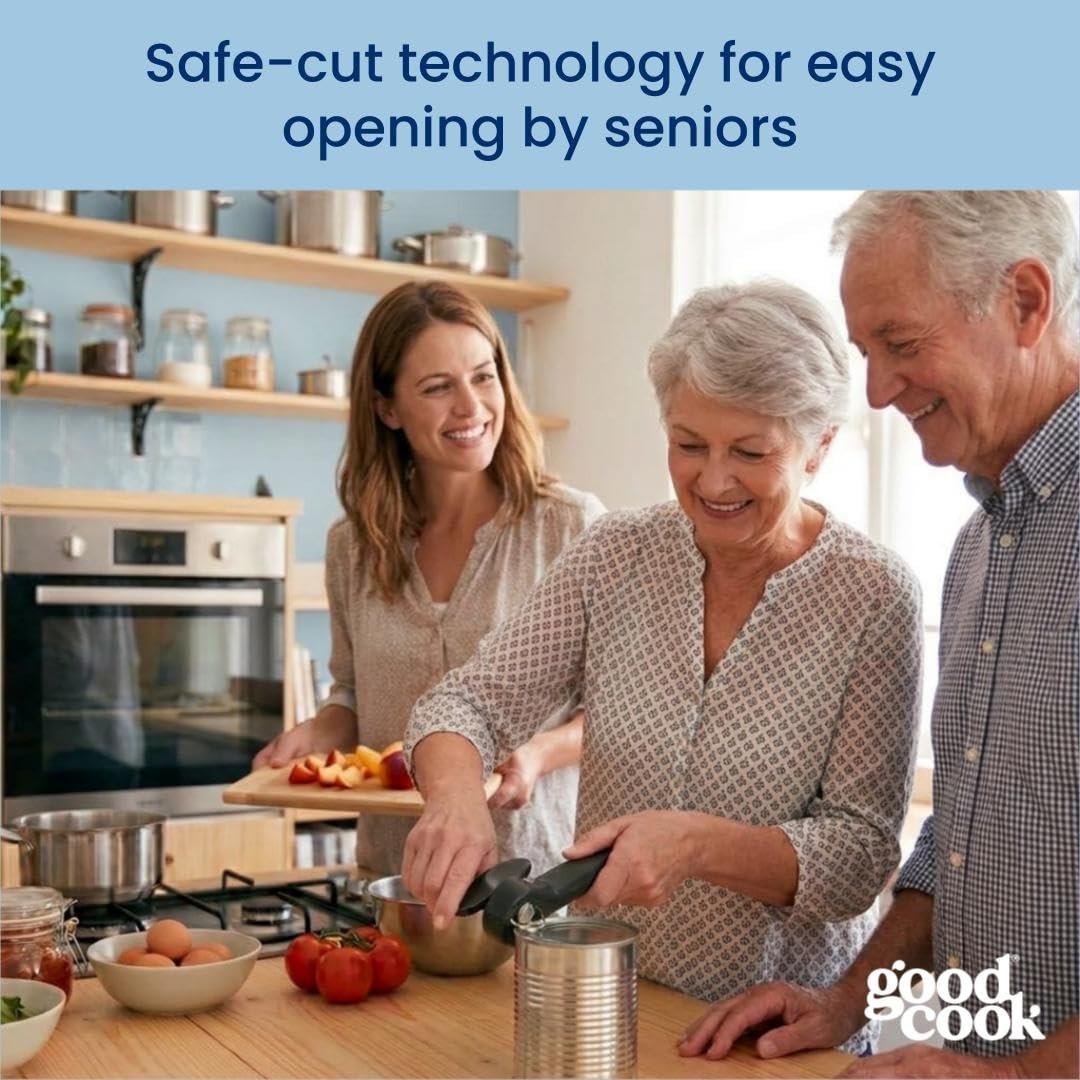 GoodCook Safe-Cut Can Opener with Easy Turn Knob, Black - Image 6