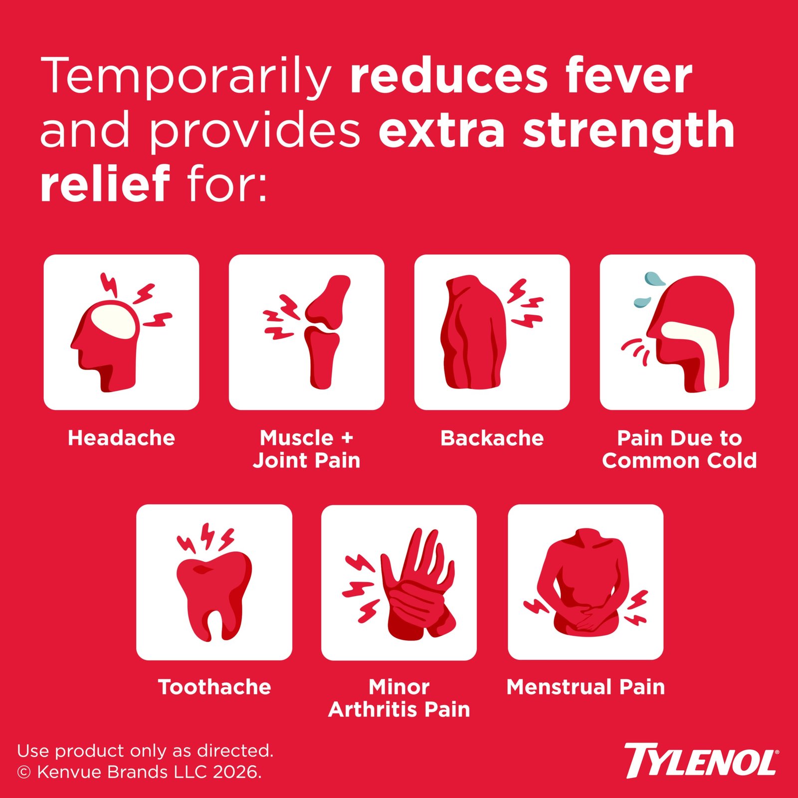 Tylenol Extra Strength Caplets, 500 mg Acetaminophen, Value Size, 225 Ct - Image 2