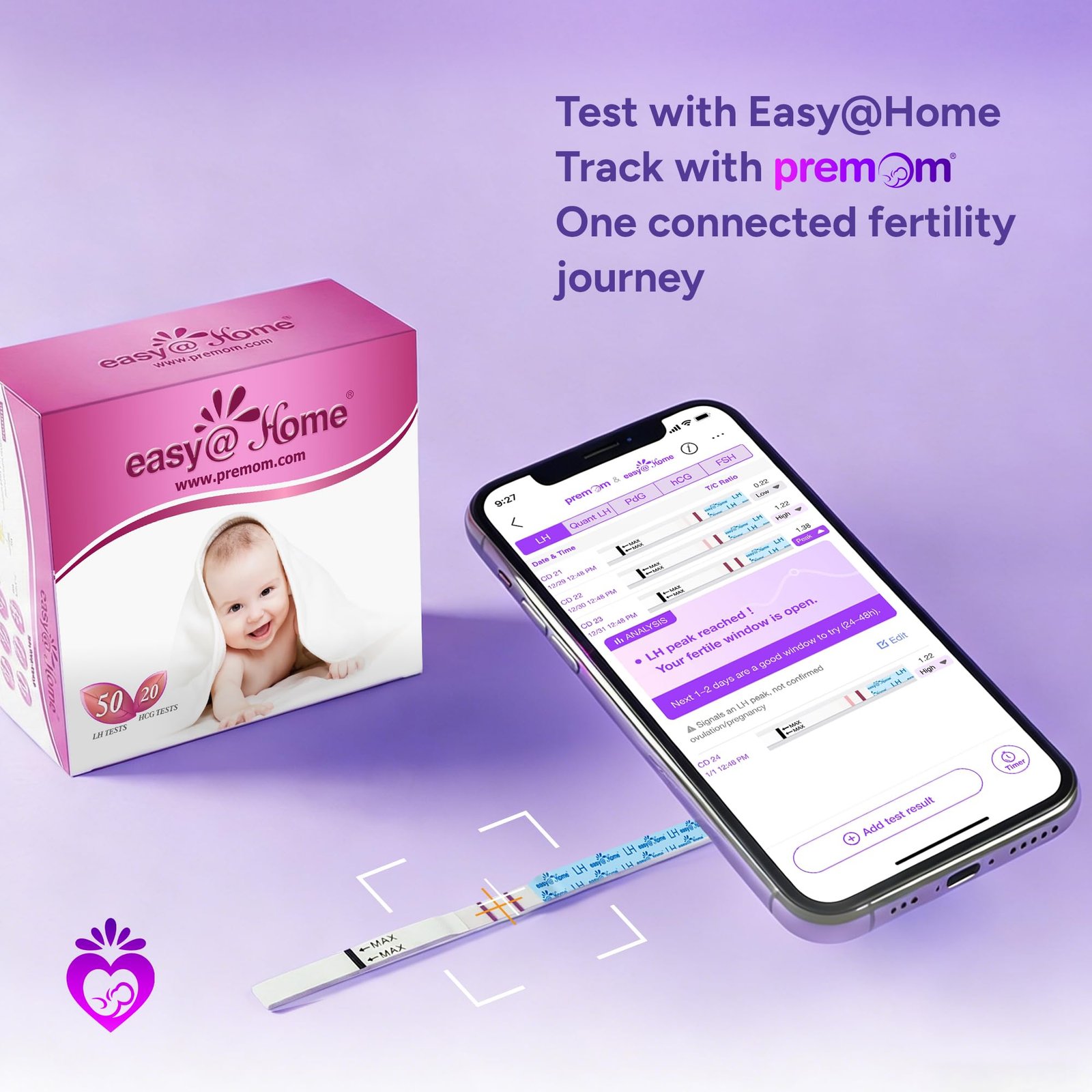 easy@Home 50 Ovulation Test Strips and 20 Pregnancy Test Strips Combo Kit - Image 9