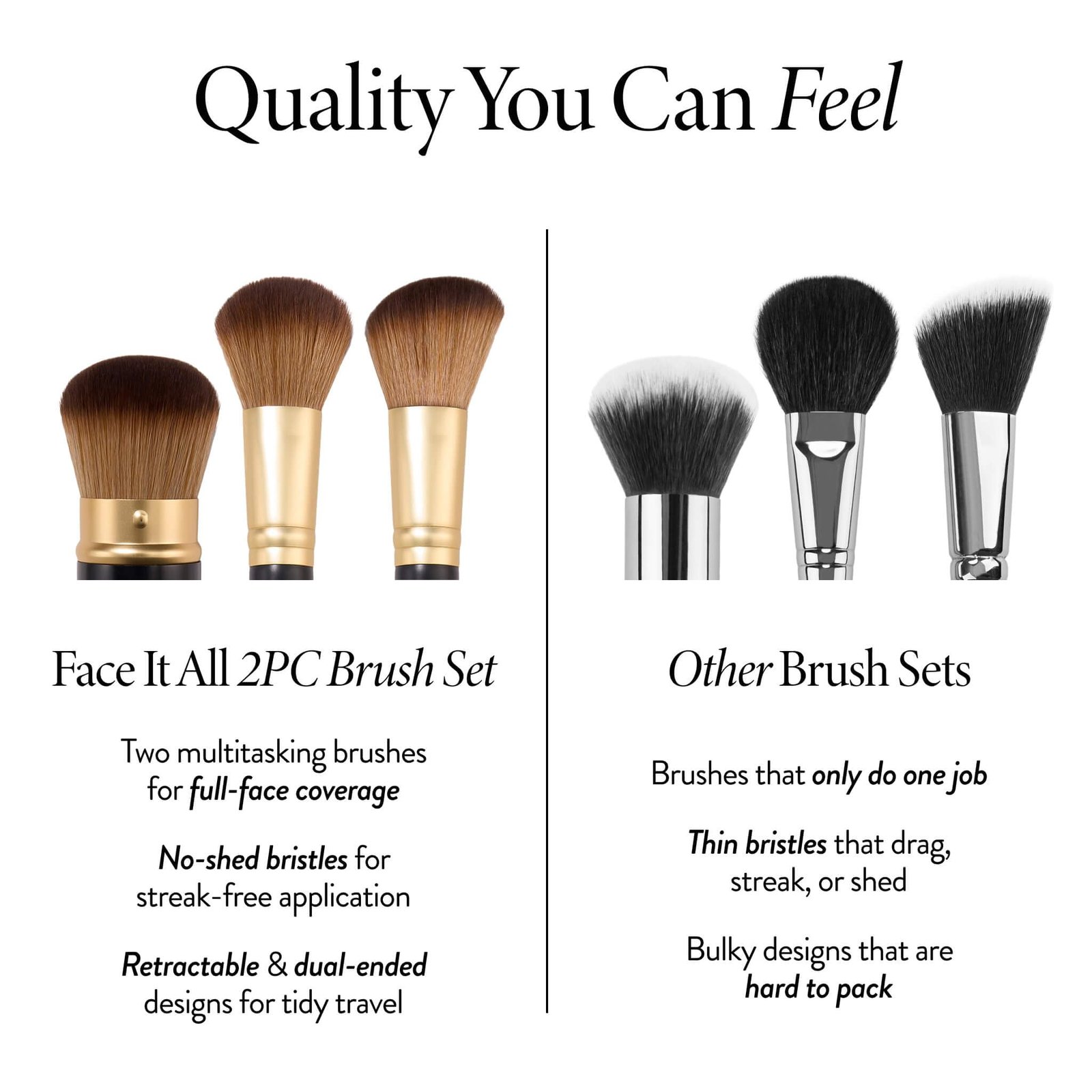 LAURA GELLER Makeup Brushes - 06 Face It All 2pc With Kabuki Brush - Image 7