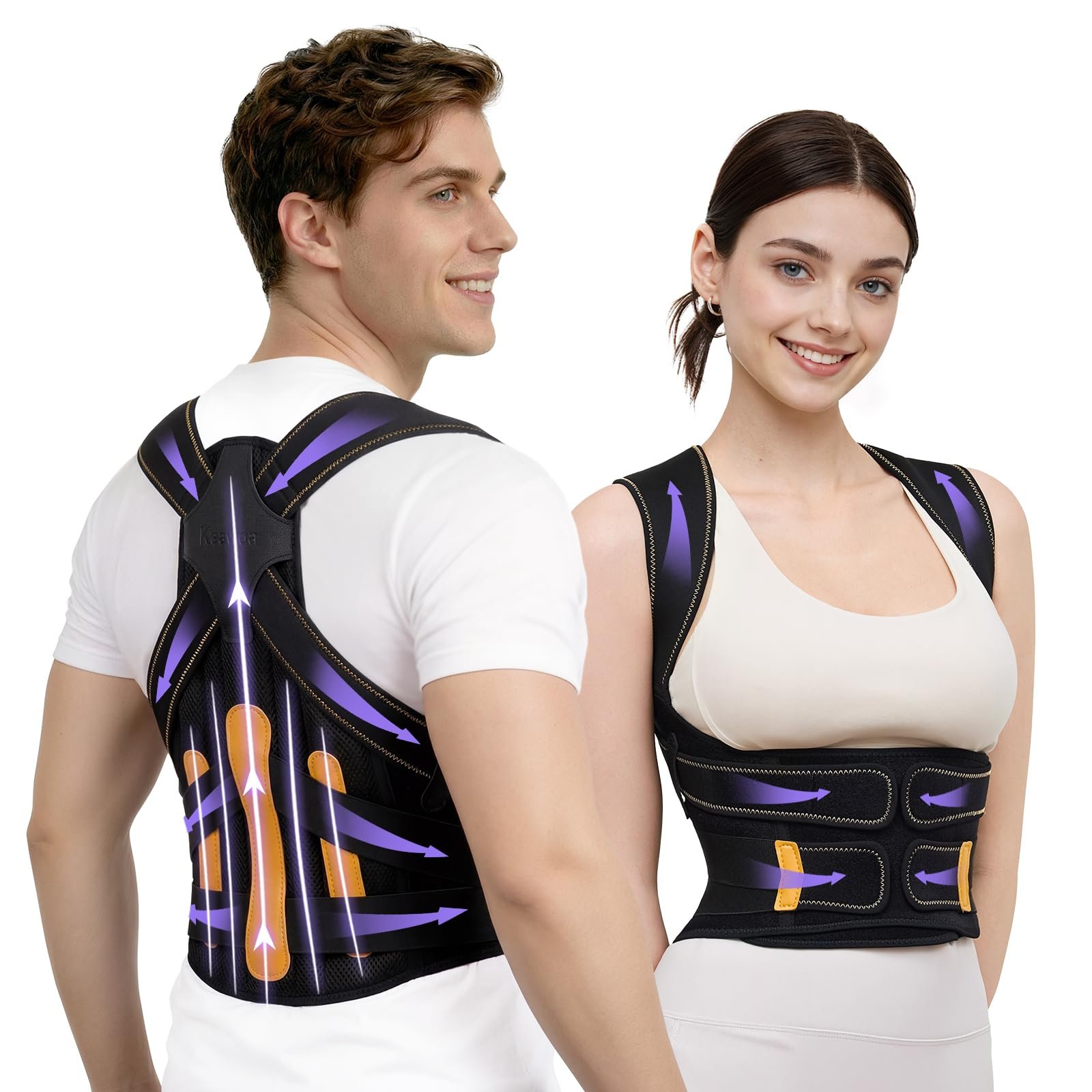 Posture Corrector for Women and Men, 5x Enhanced Support Back Brace, Medium
