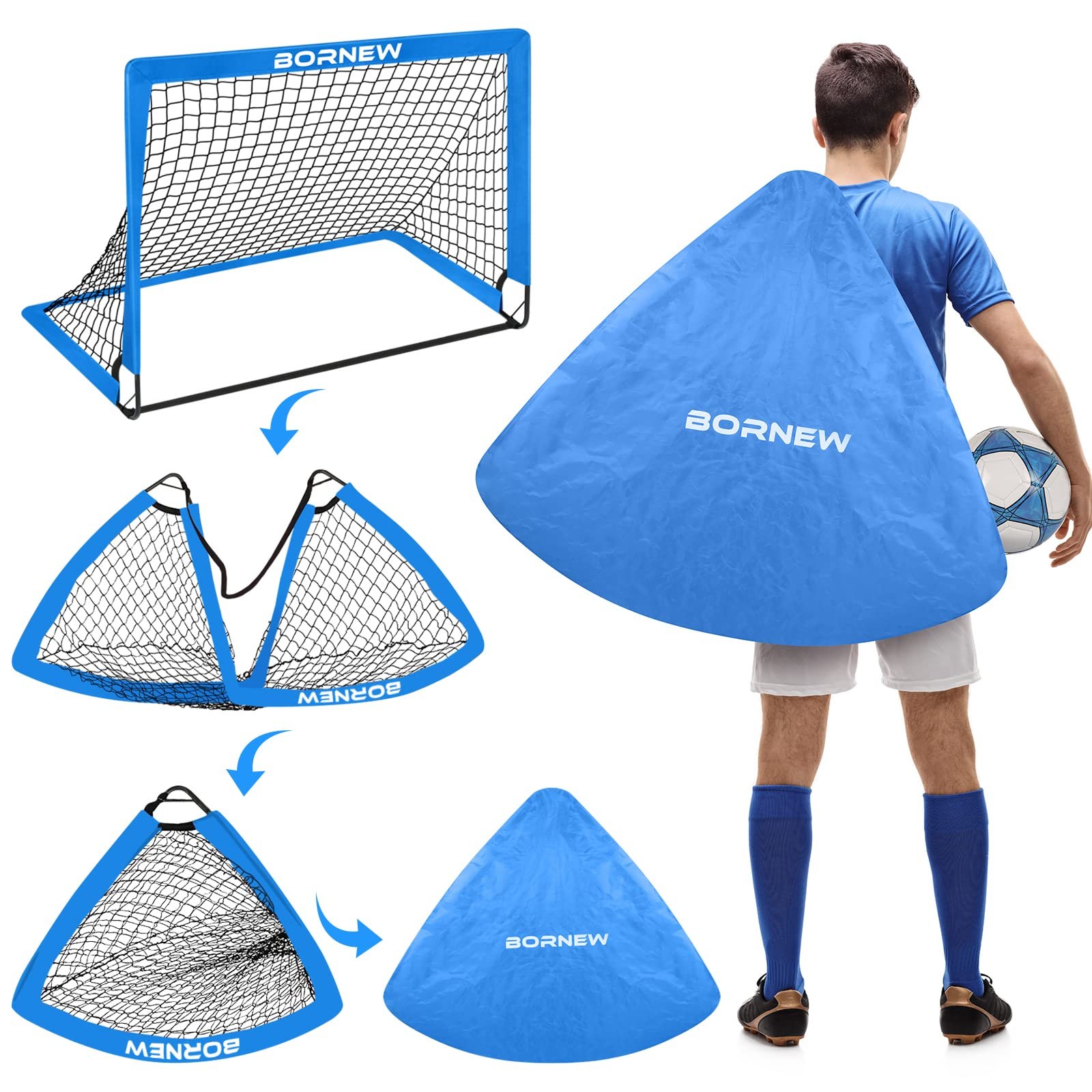 2 Pack Soccer Goal - Backyard & Indoor 4X3 ft Kids Soccer Goals - Image 4