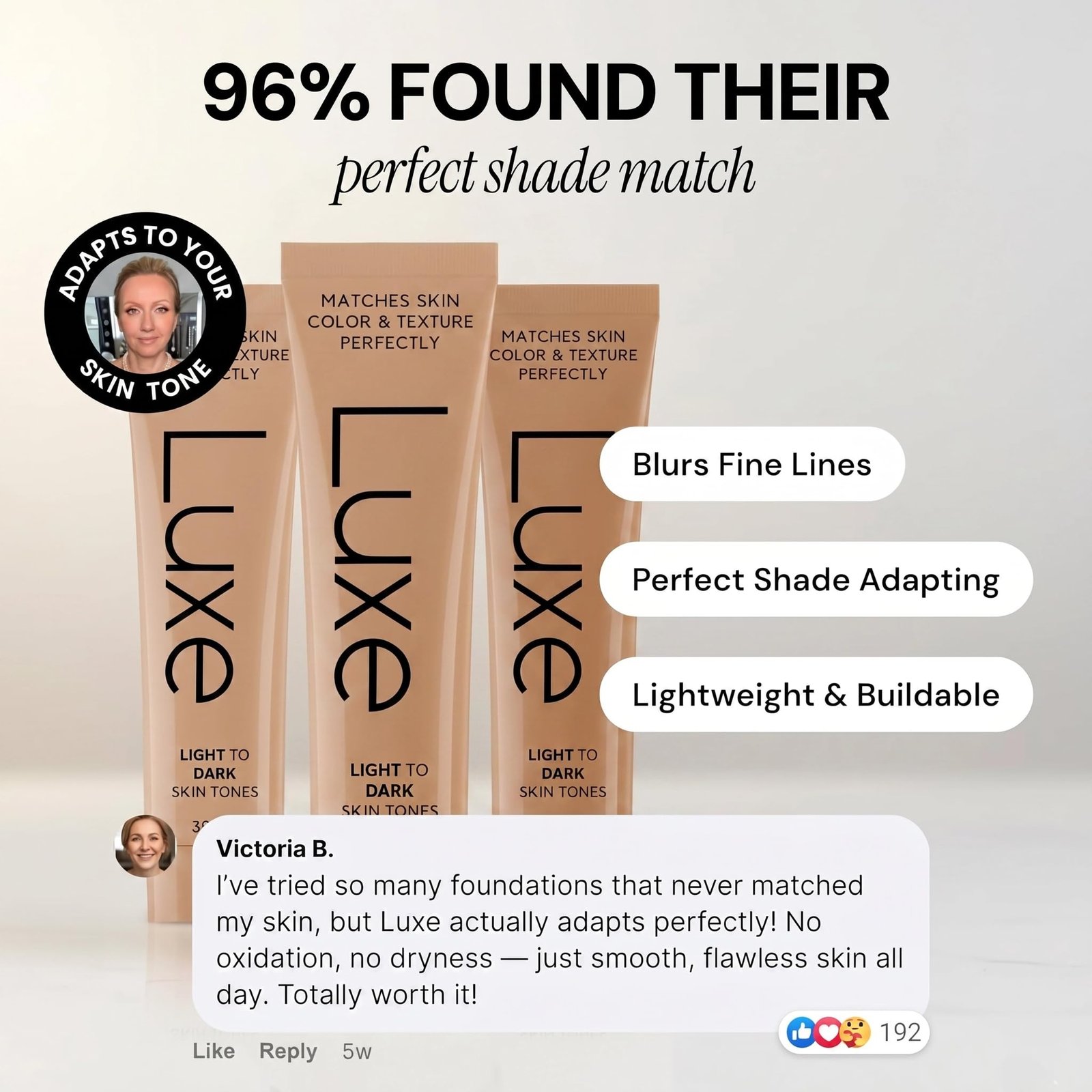Luxe Color Changing Foundation – Medium - Image 6