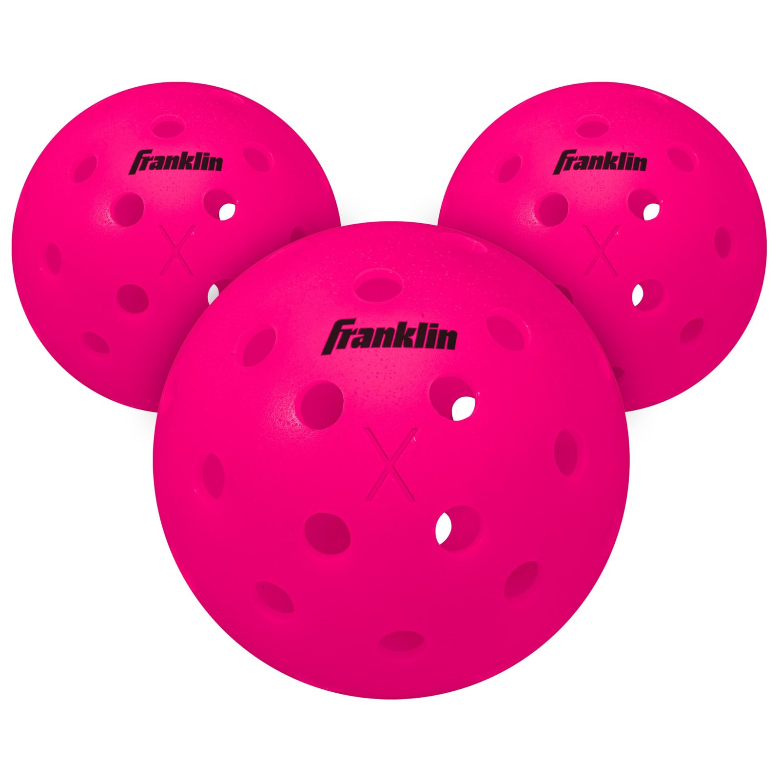 Franklin Sports Pickleball-x Performance 40 Outdoor Balls-Pink