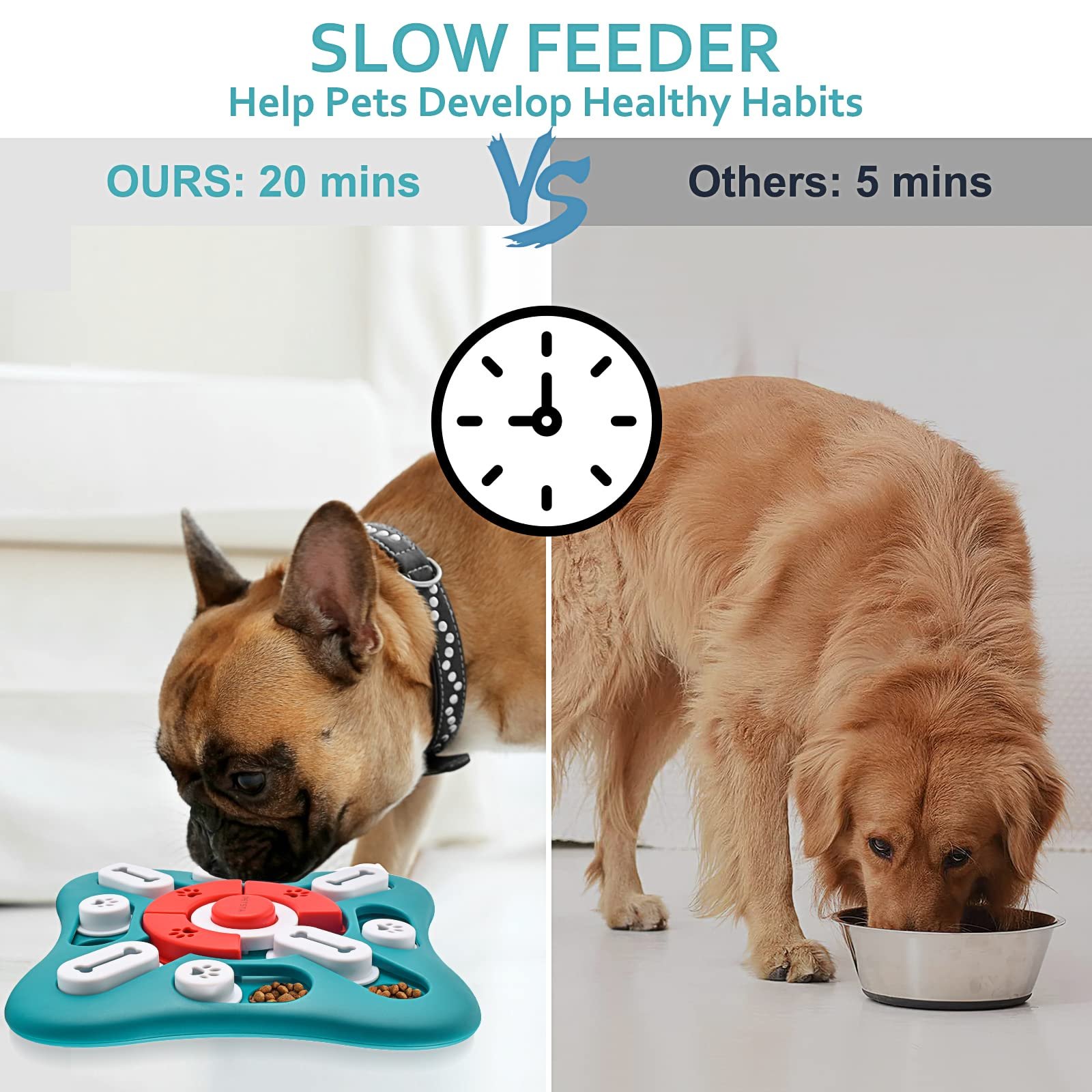 PETSTA Dog Puzzle Toys, Treat Dispensing Dog Enrichment Toys for IQ Training and Brain Stimulation, Interactive Mentally Stimulating Toys as Gifts for Puppies, Cats, Dogs - Image 3