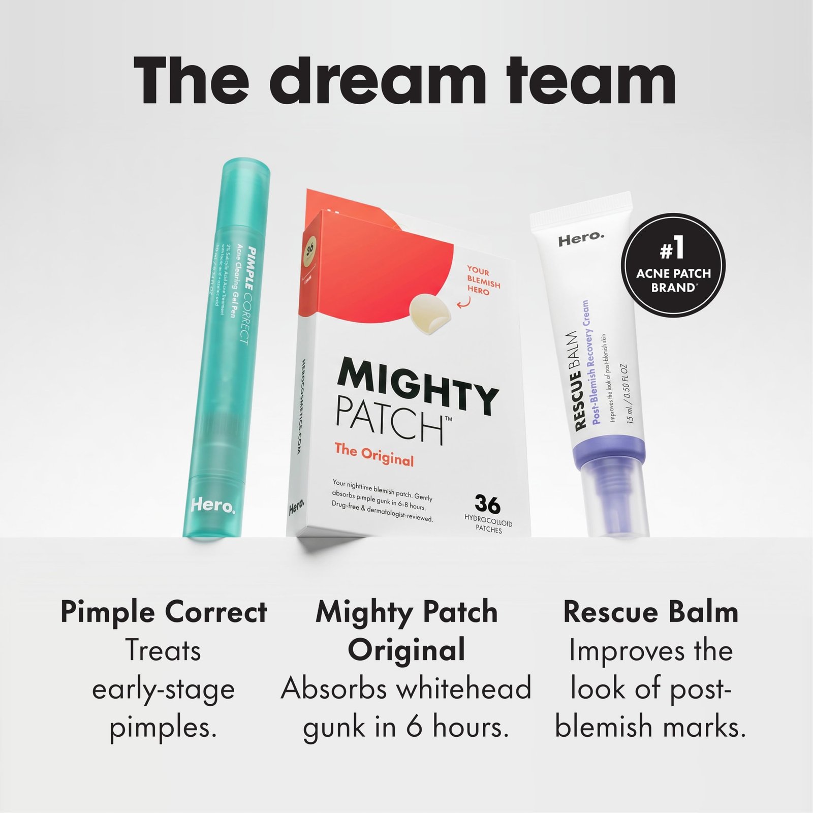 Mighty Patch Hero Cosmetics Original Nighttime Acne Pimple Patches, 36 Ct - Image 5