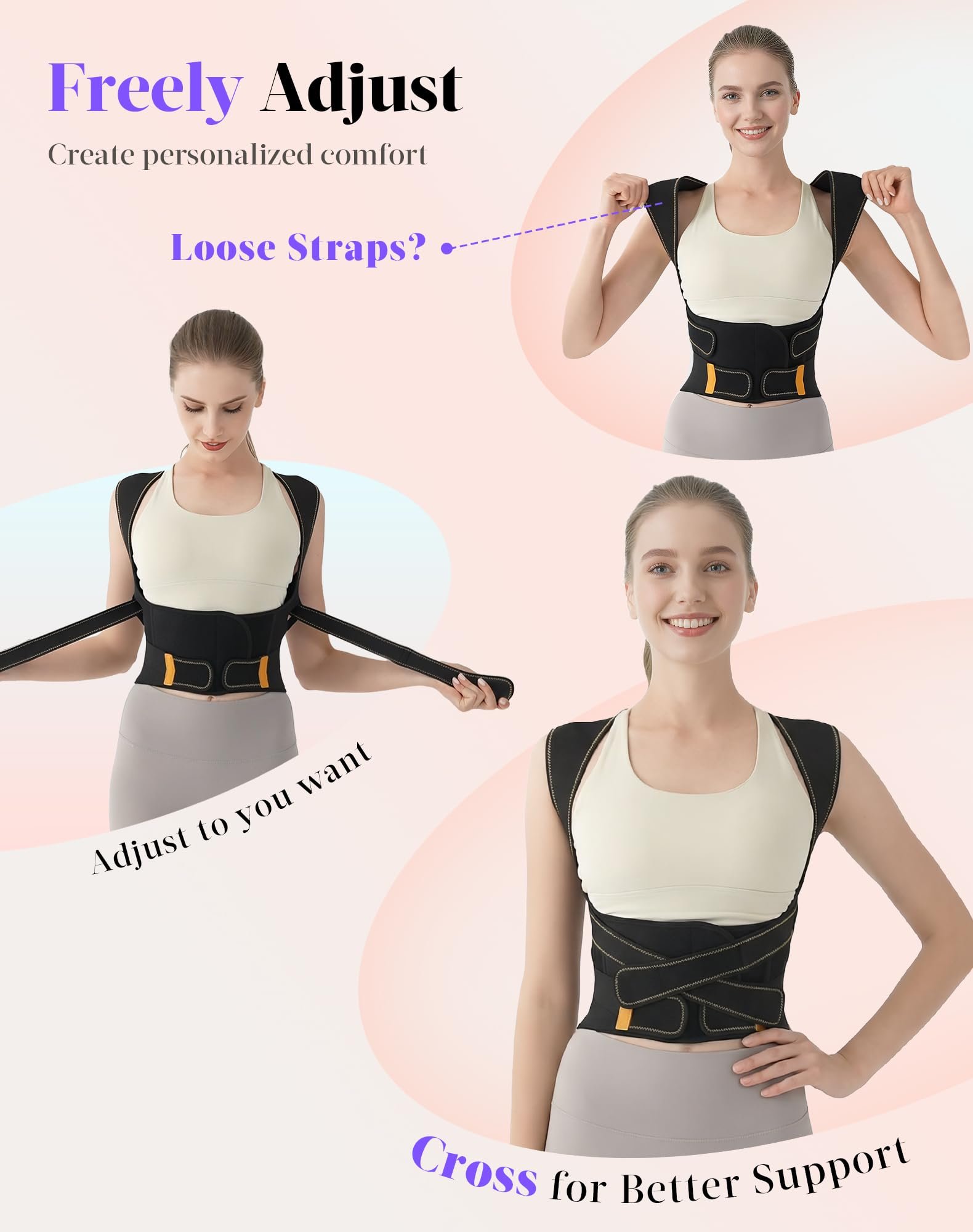 Posture Corrector for Women and Men, 5x Enhanced Support Back Brace, Medium - Image 4