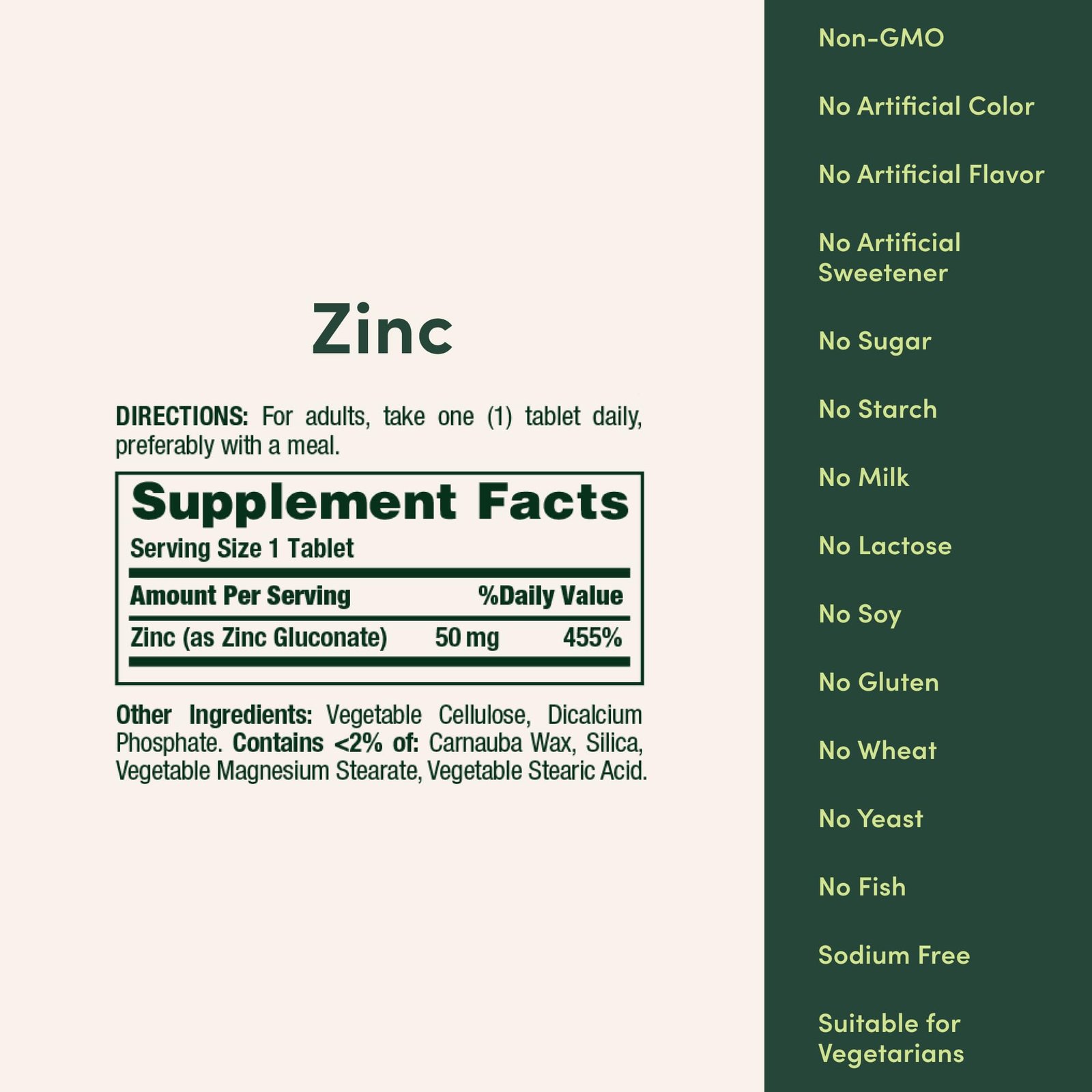 Nature’s Bounty Zinc 50mg Caplets, Immune Support, 250 ct - Image 5