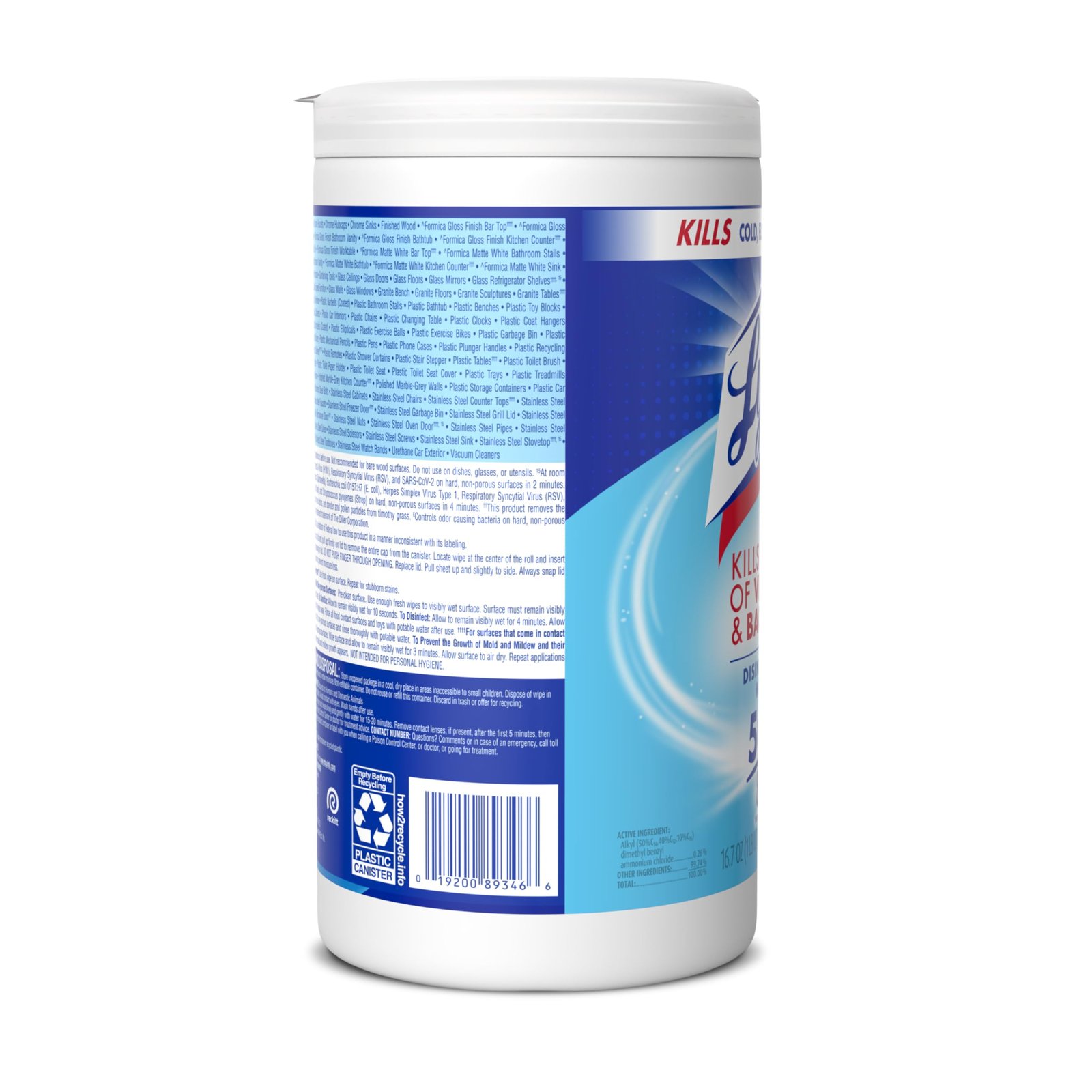 Lysol Disinfecting Wipes, Multi-Surface Cleaner, Crisp Linen, 80 ct. - Image 13