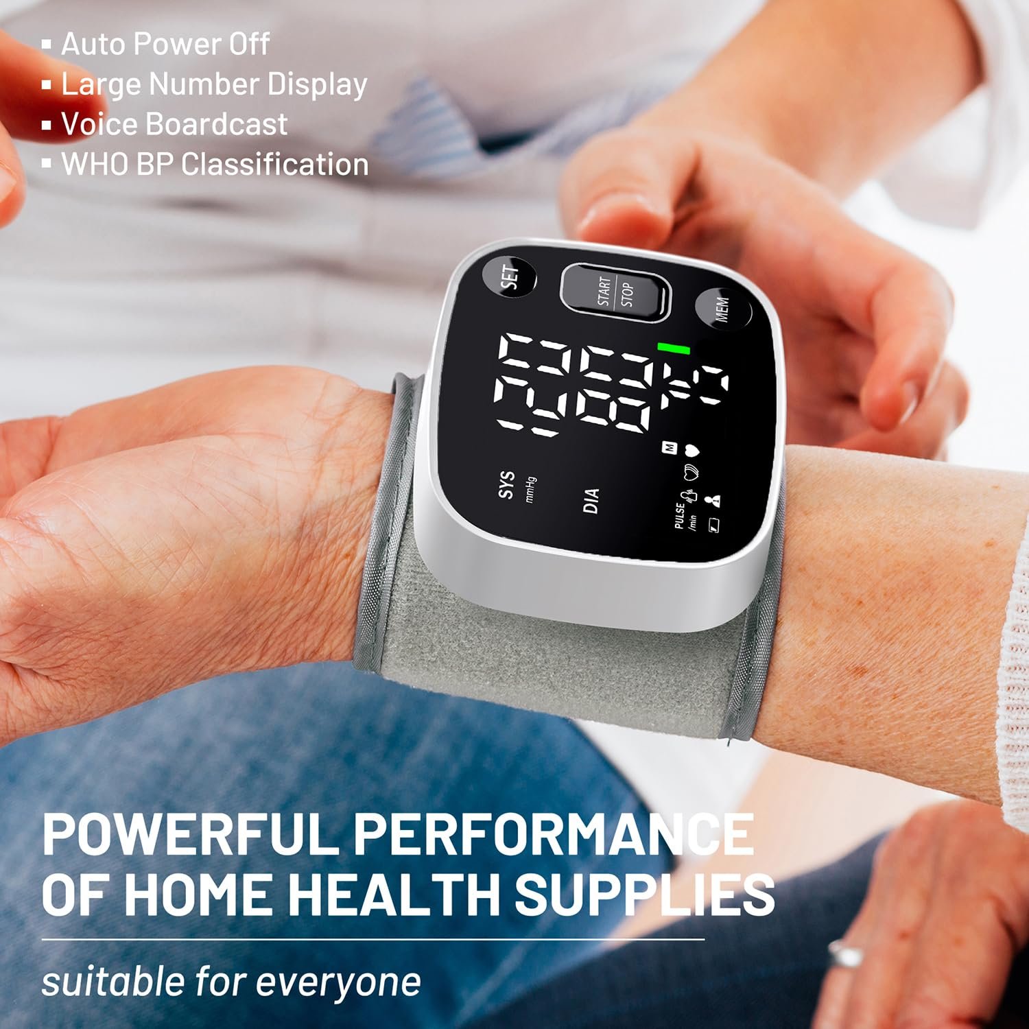 Oklar Wrist Blood Pressure Monitor, FDA Cleared Rechargeable BP Machine - Image 7