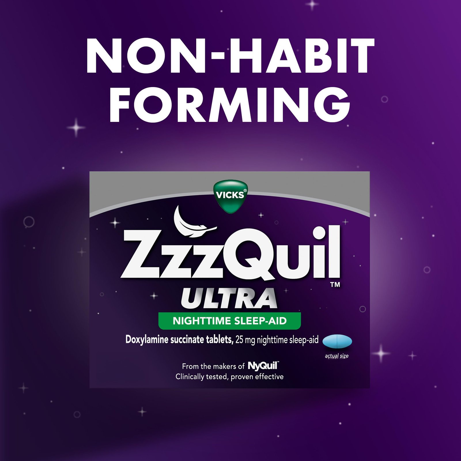 ZzzQuil, Ultra, Sleep Aid, Doxylamine Succinate 25mg, Sleep Aids for Adults, Nighttime Sleep Aid, 48 Count - Image 5