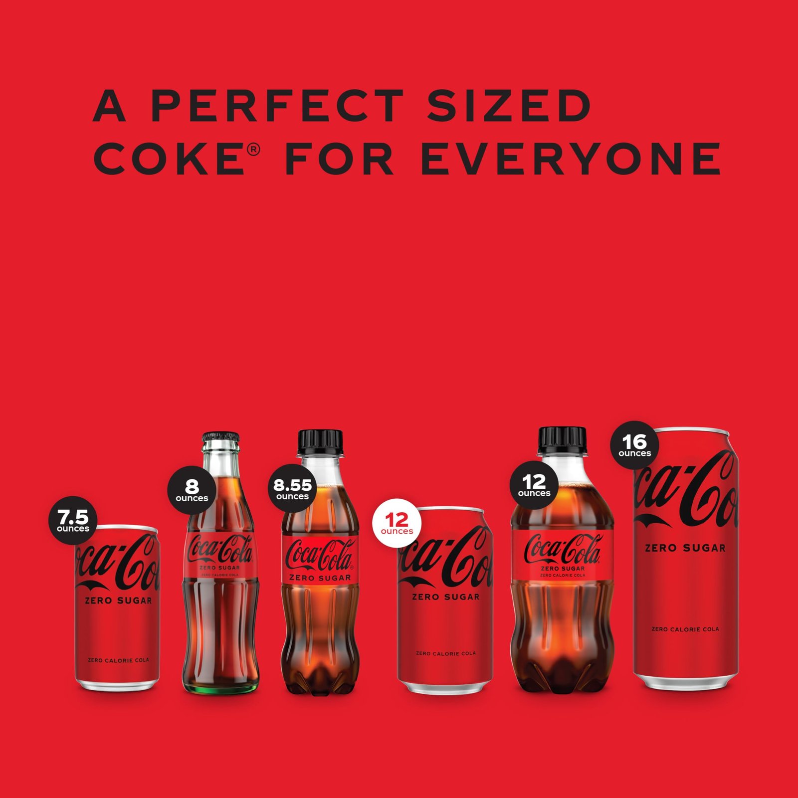 Coca-Cola Zero Sugar Soda Soft Drink Fridge Pack Cans, 12 fl oz, 12 Pack - Image 7