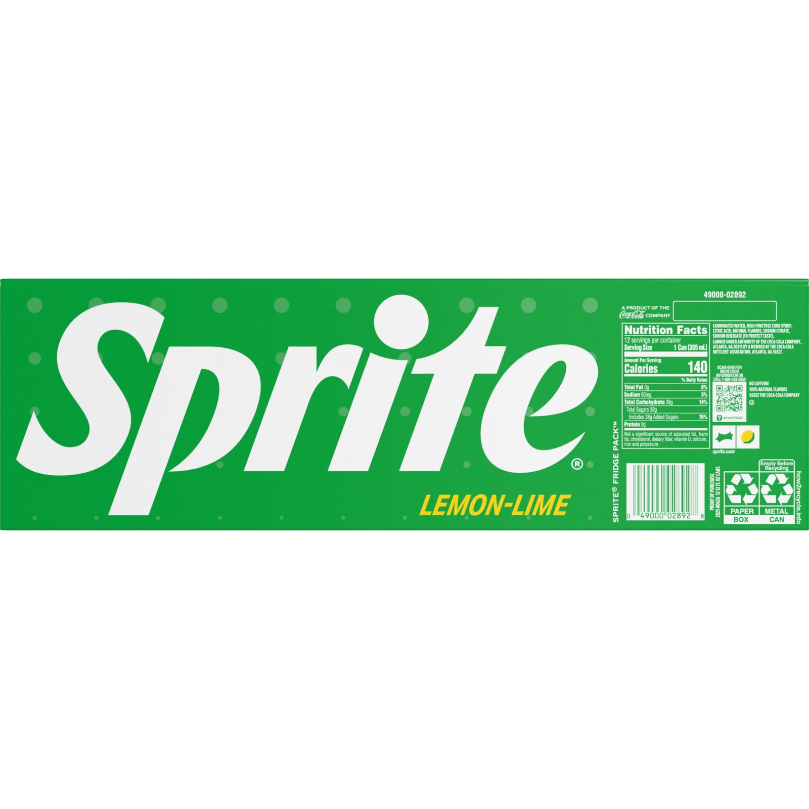 Sprite Lemon-Lime Caffeine-Free Soda Soft Drink Cans, 12 fl oz, 12 Pack - Image 8