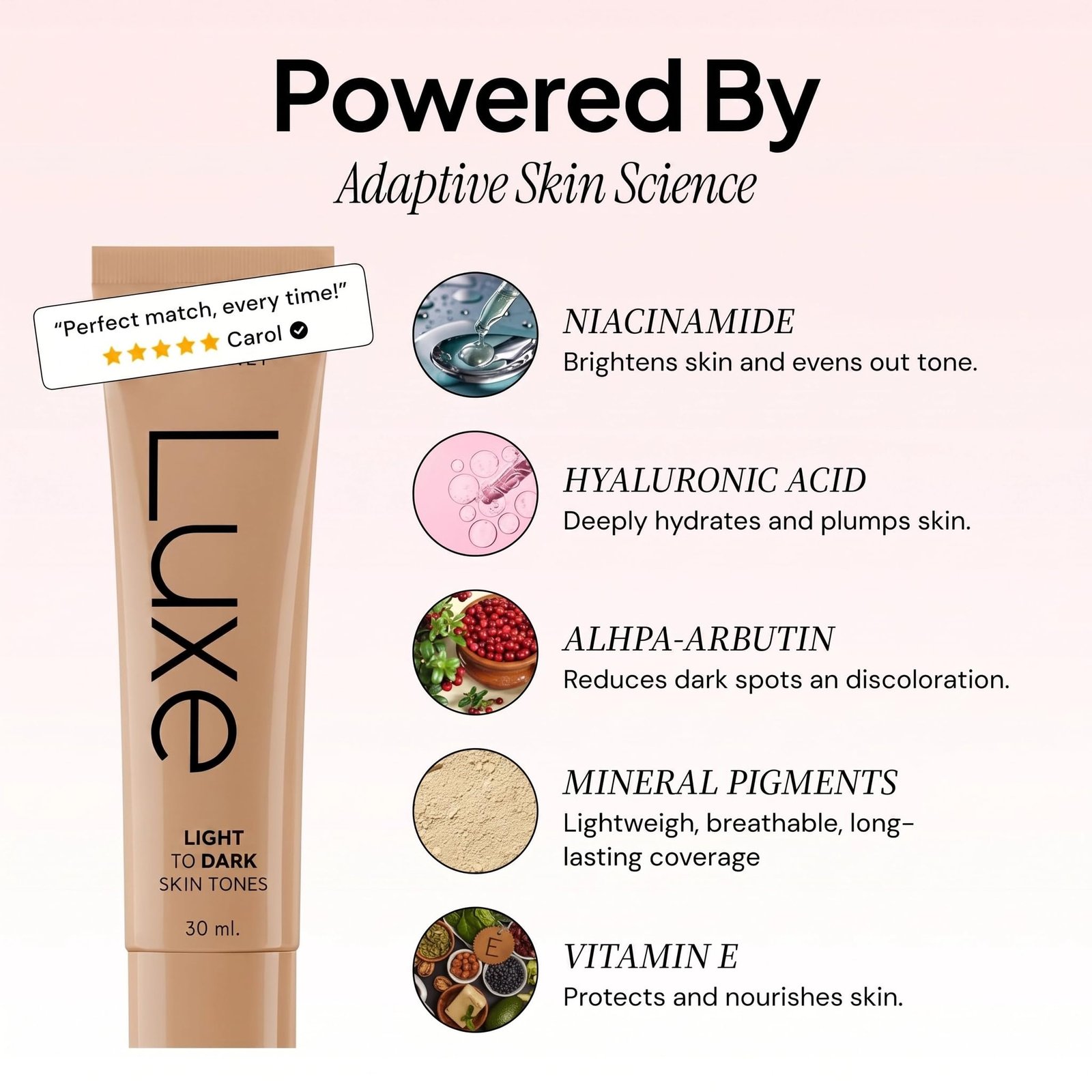 Luxe Color Changing Foundation – Medium - Image 2