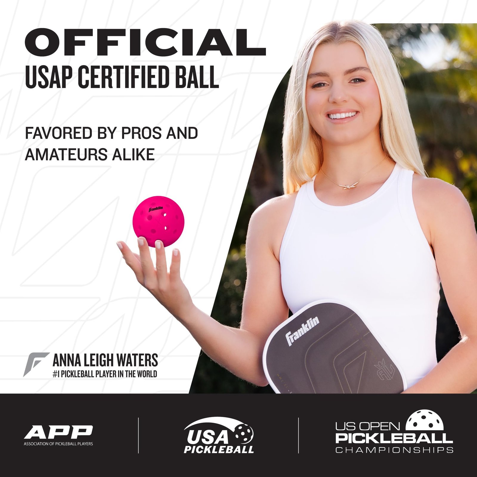 Franklin Sports Pickleball-x Performance 40 Outdoor Balls-Pink - Image 2