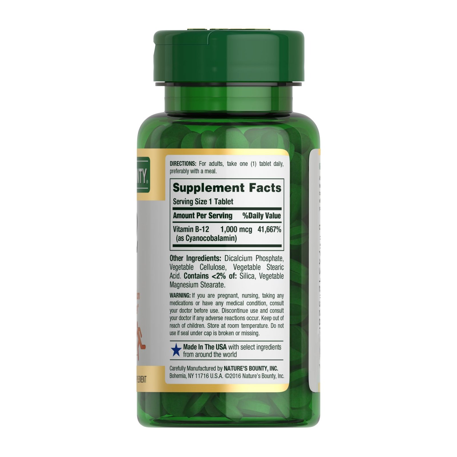 Nature's Bounty Vitamin B12 1000 mcg Caplets, 200 ct - Image 6