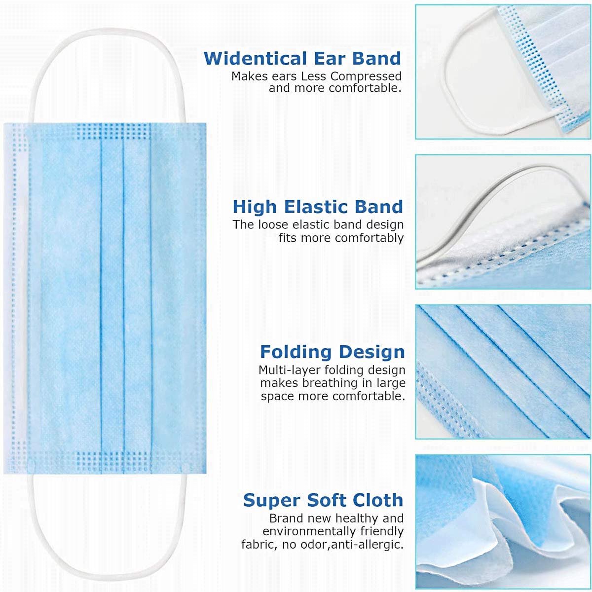 100 Pack Medical Disposable Face Masks ASTM Level 2 for Protection - Image 4