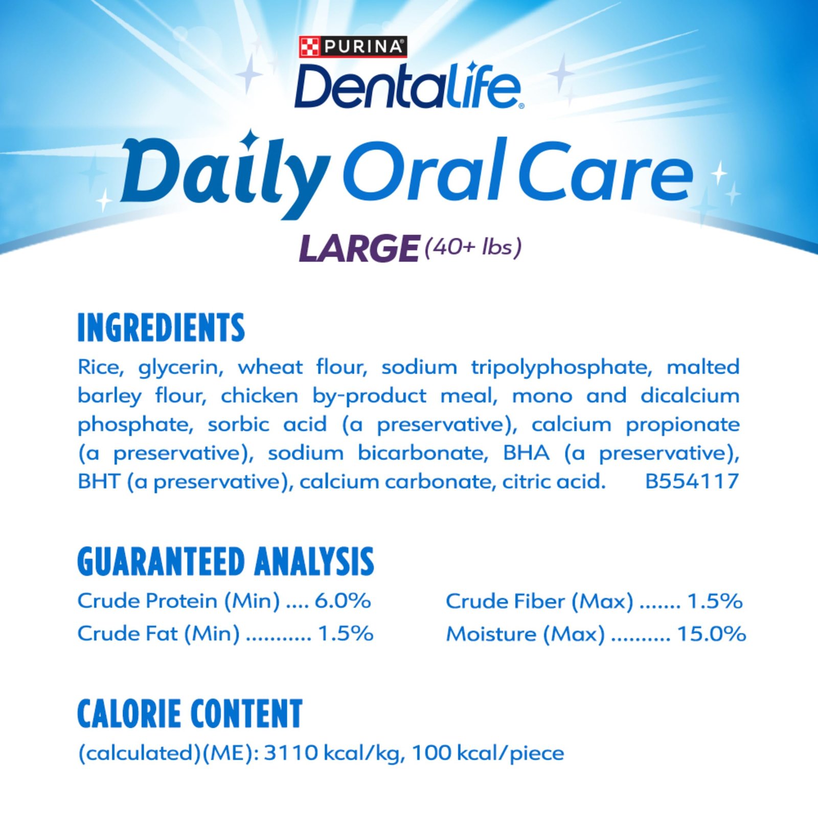 Dentalife Purina Daily Dental Chews for Large Dogs, 18 ct Pouch - Image 5